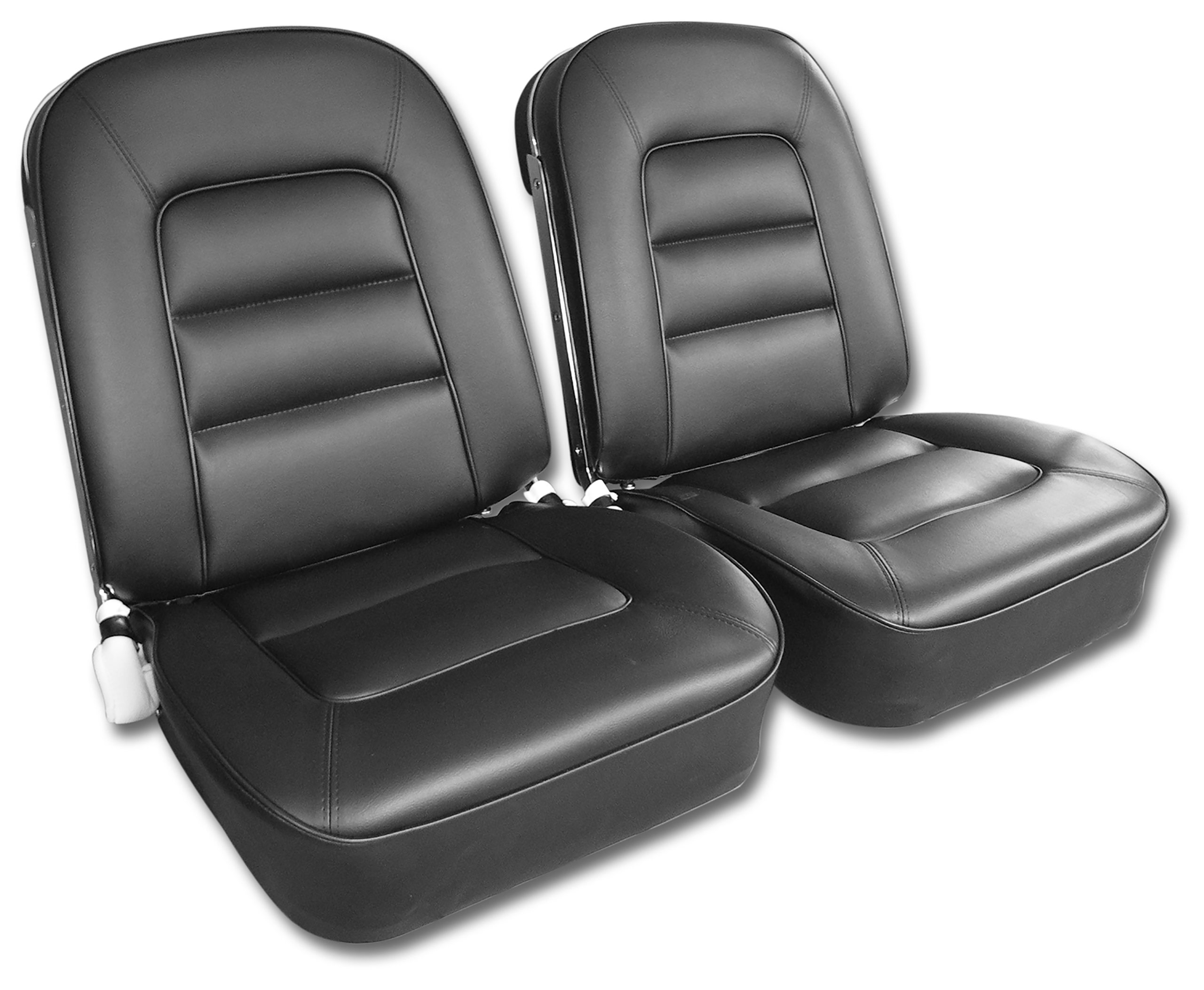 1965 Corvette C2 Vinyl Seat Covers- Black CA-417320 