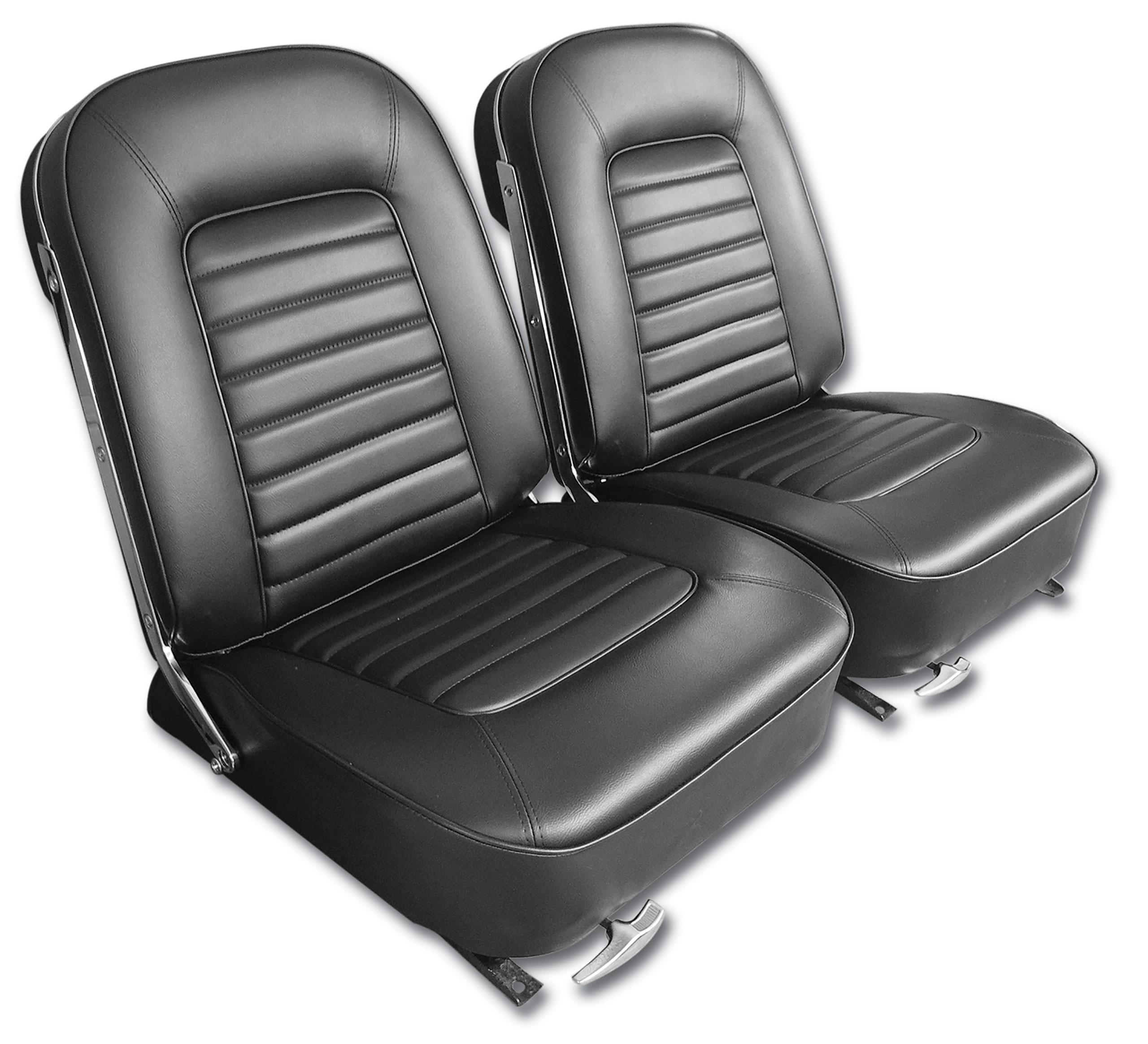 1966 Corvette C2 Vinyl Seat Covers- Black CA-417420 