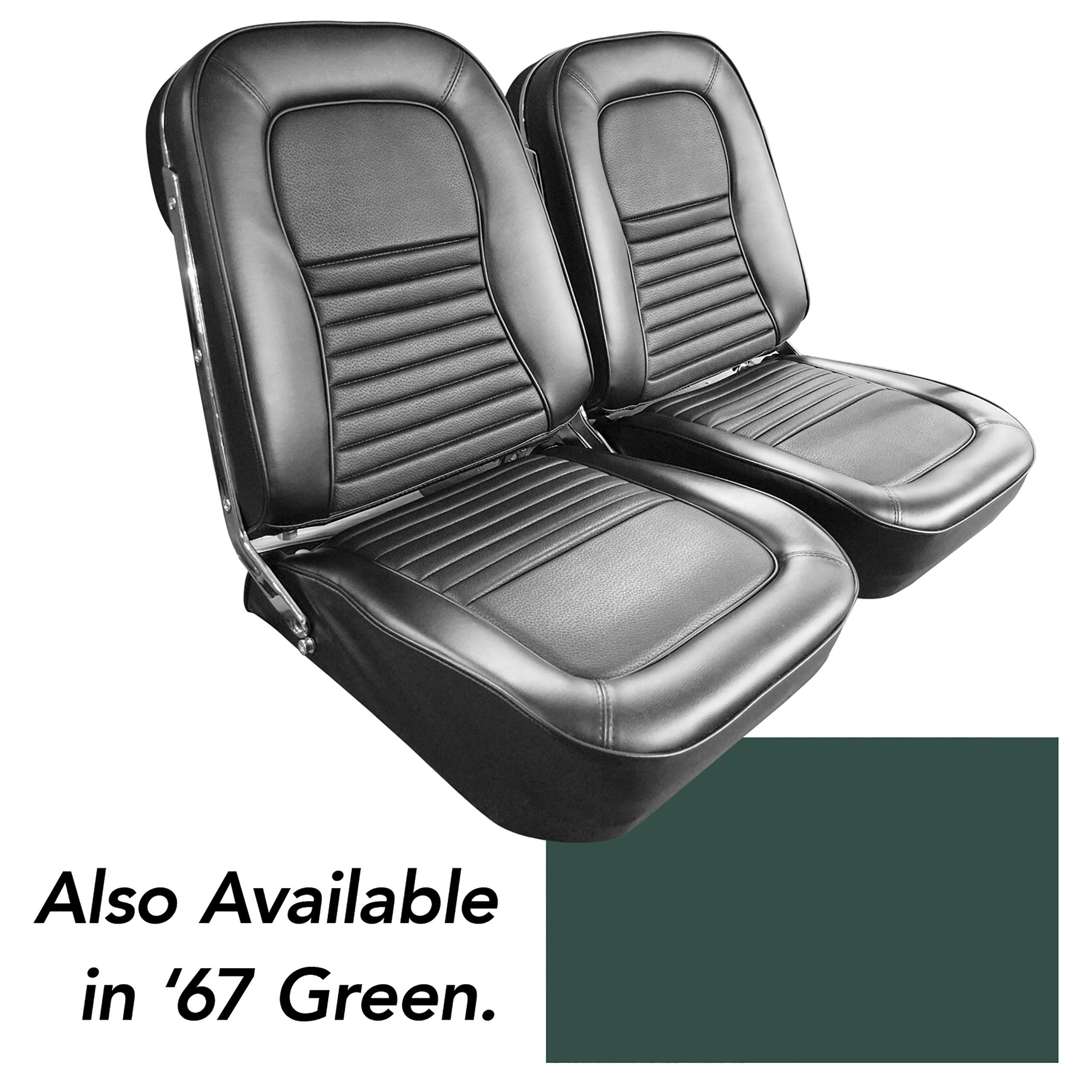 1967 Corvette C2 Vinyl Seat Covers- Green CA-417514 