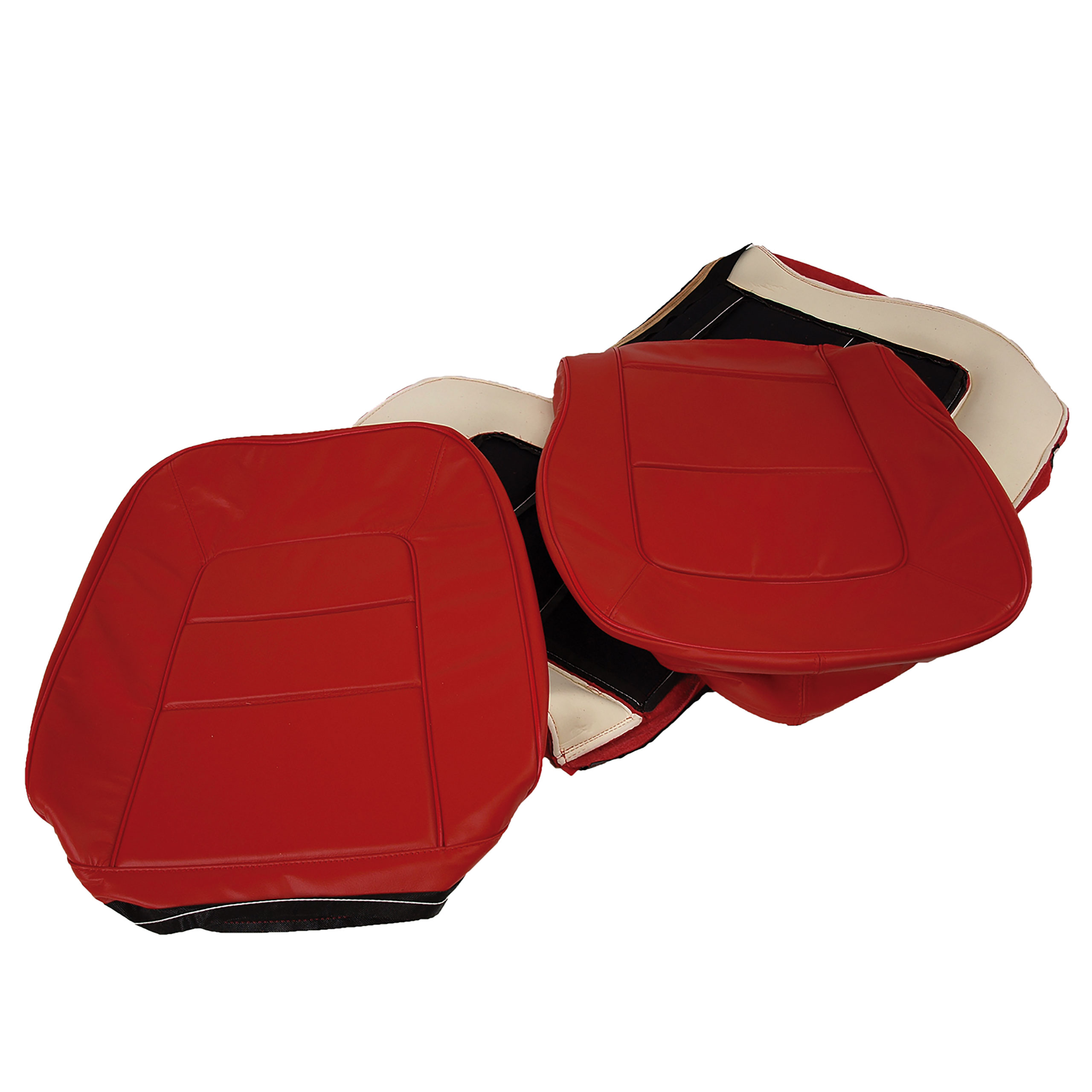 1965 Corvette C2 Leather Seat Covers- Red CA-418530 
