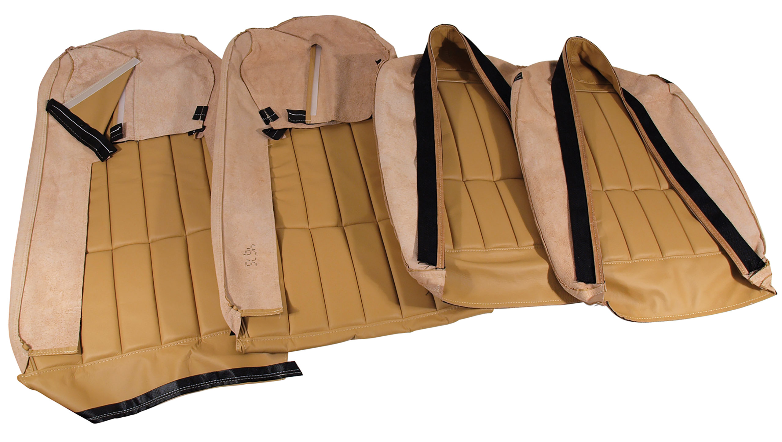 1970-1971 Corvette C3 Leather Seat Covers Light Saddle 100%-Leather CA-419115 