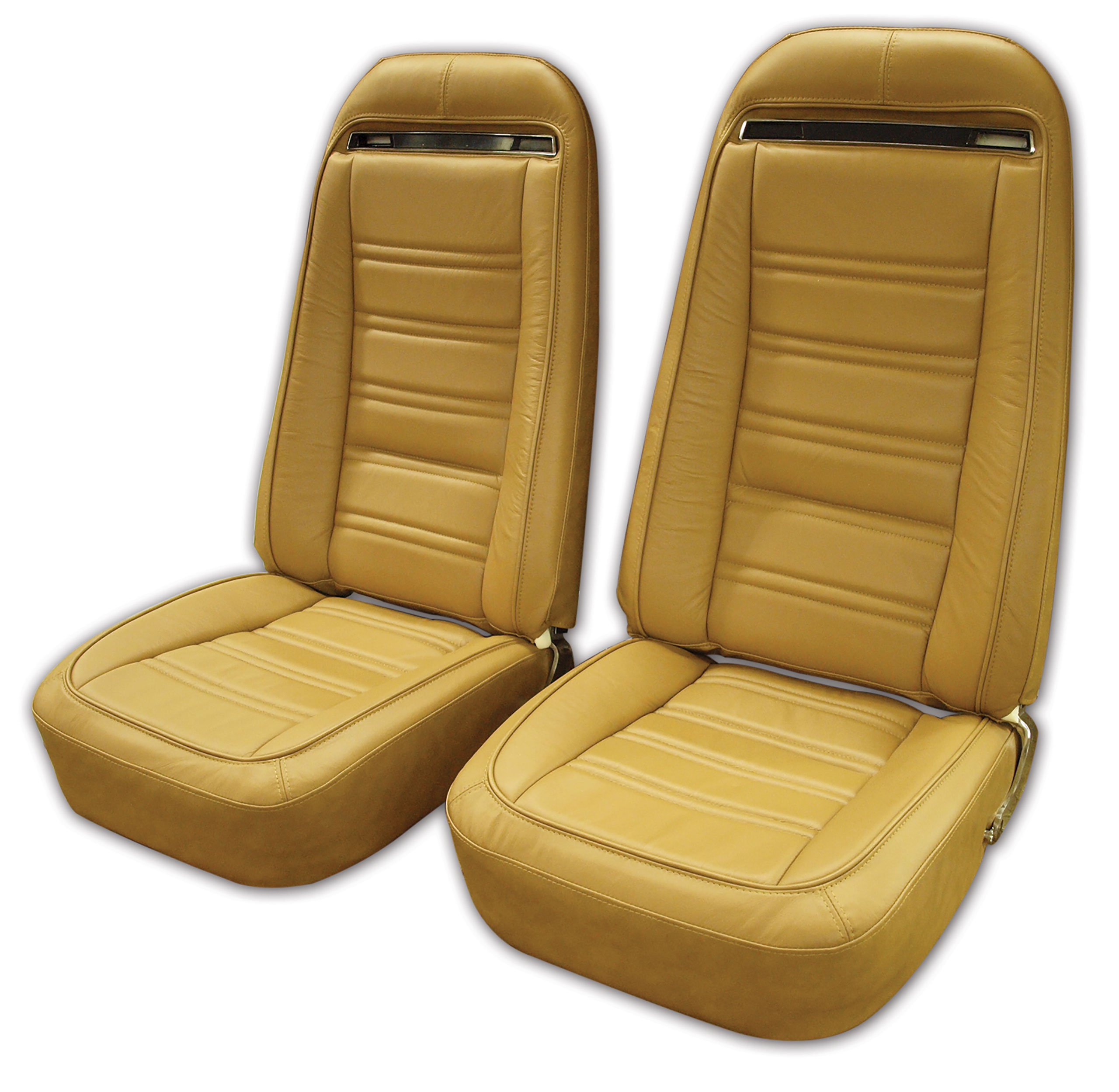 73-74 Corvette C3 Embroidered OE Style Seat Covers Oxblood Leather/Vinyl CA-419351 