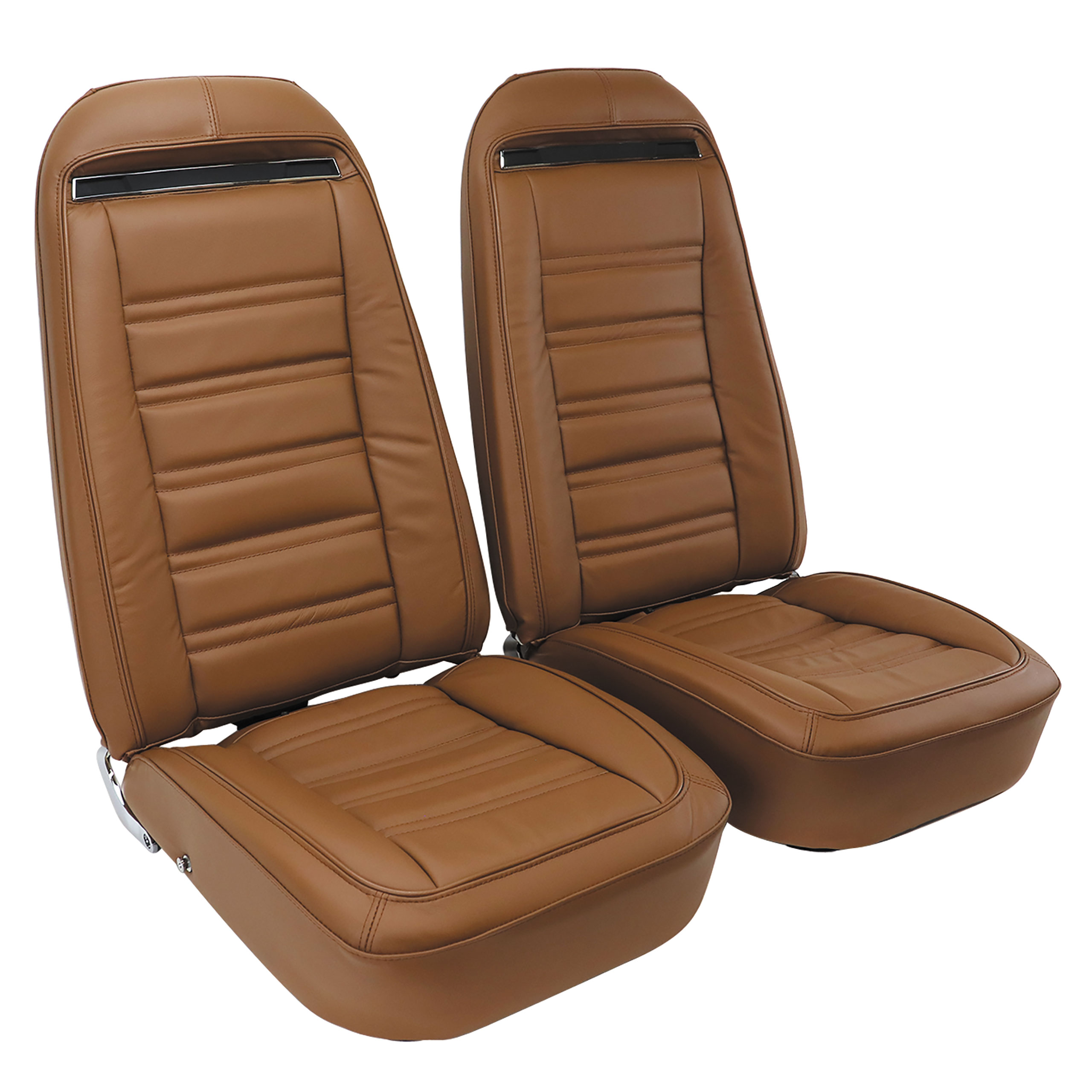 1973 Corvette C3 Leather Seat Covers Dark Saddle 100%-Leather CA-419423 