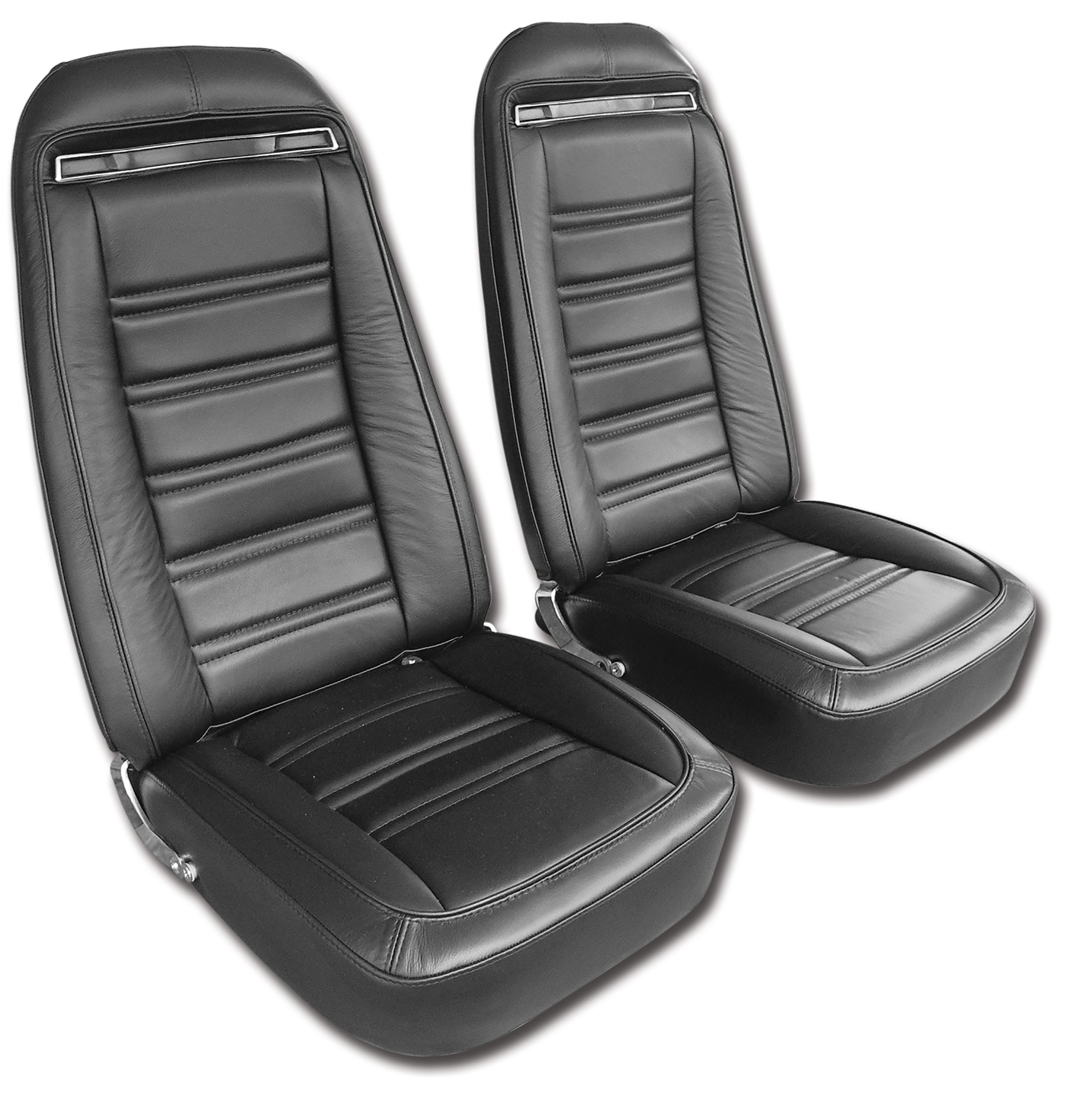 1975 Corvette C3 Leather Seat Covers- Black 100%-Leather CA-419620 