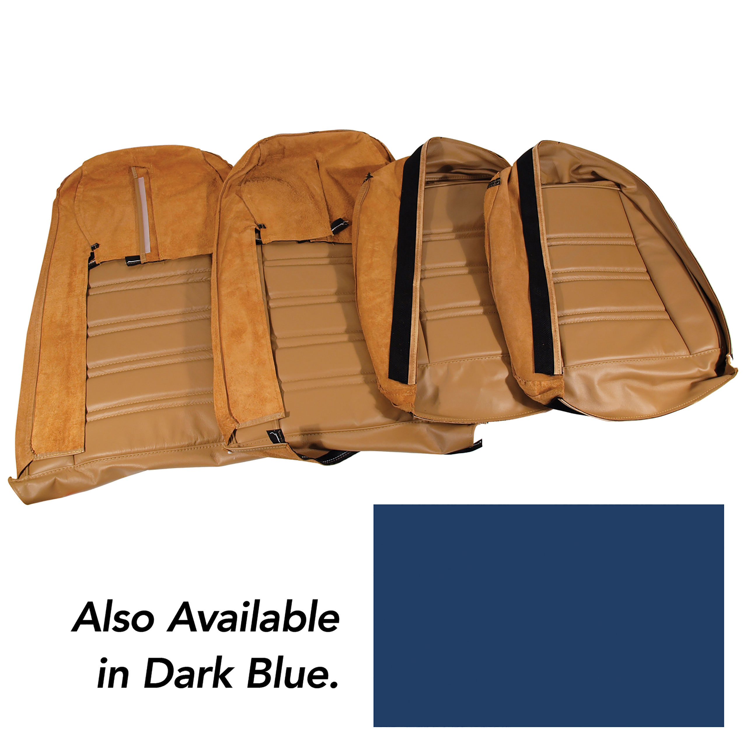 1975 Corvette C3 Leather Seat Covers Dark Blue 100%-Leather CA-419643 