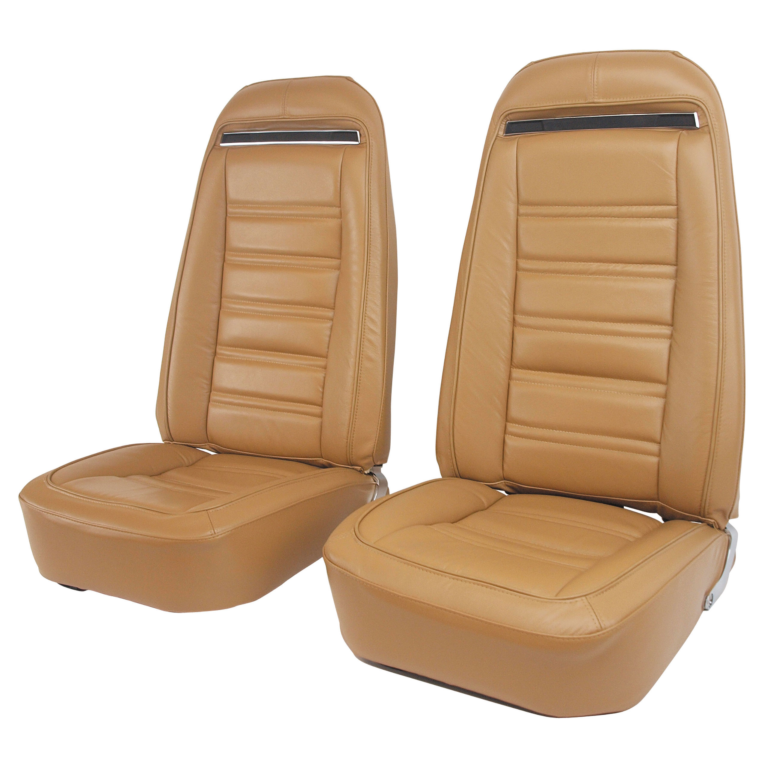 1975 Corvette C3 Leather Seat Covers Medium Saddle 100%-Leather CA-419651 