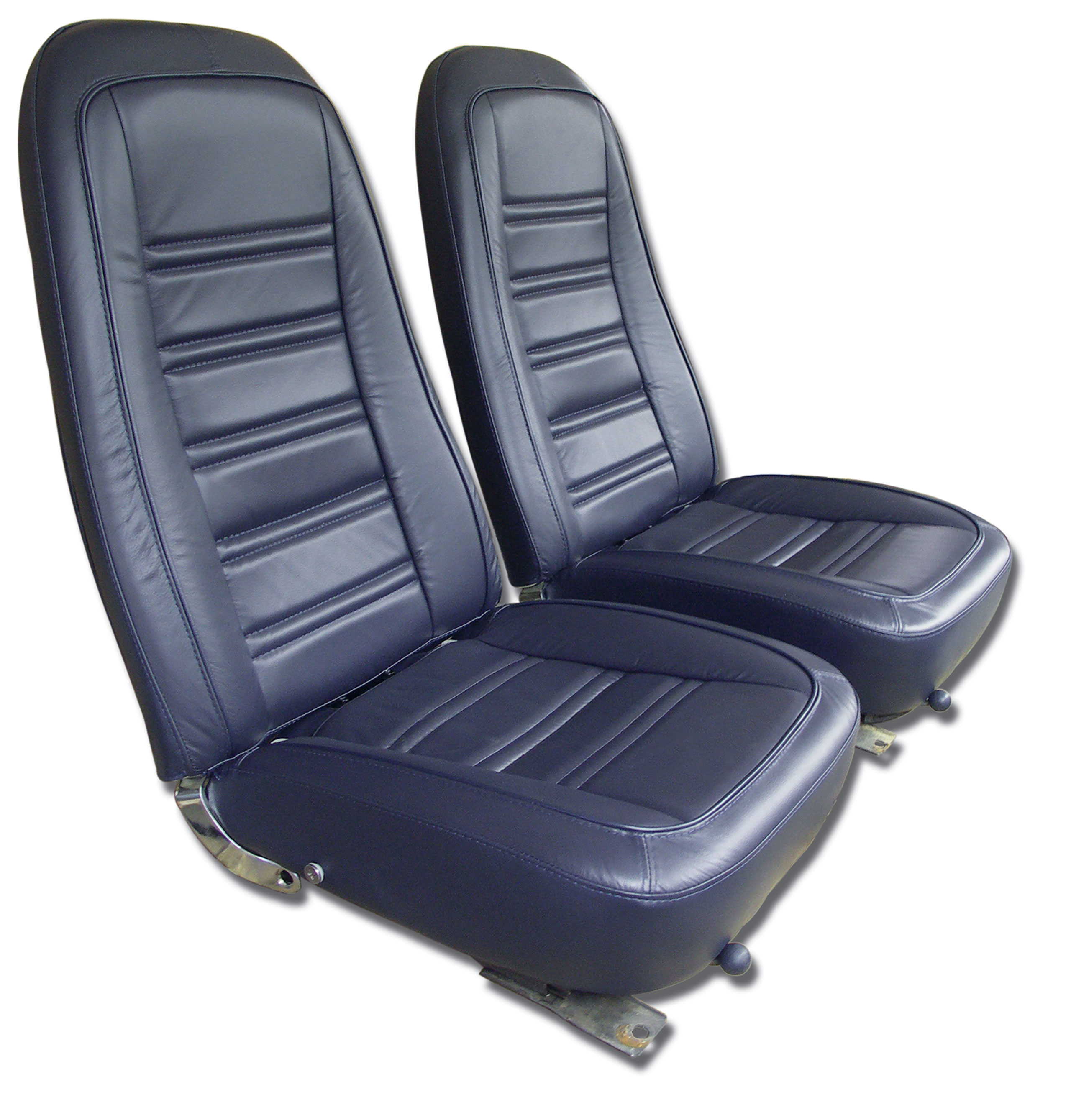 1978 Corvette C3 Leather Seat Covers Dark Blue Leather/Vinyl Original CA-419748 