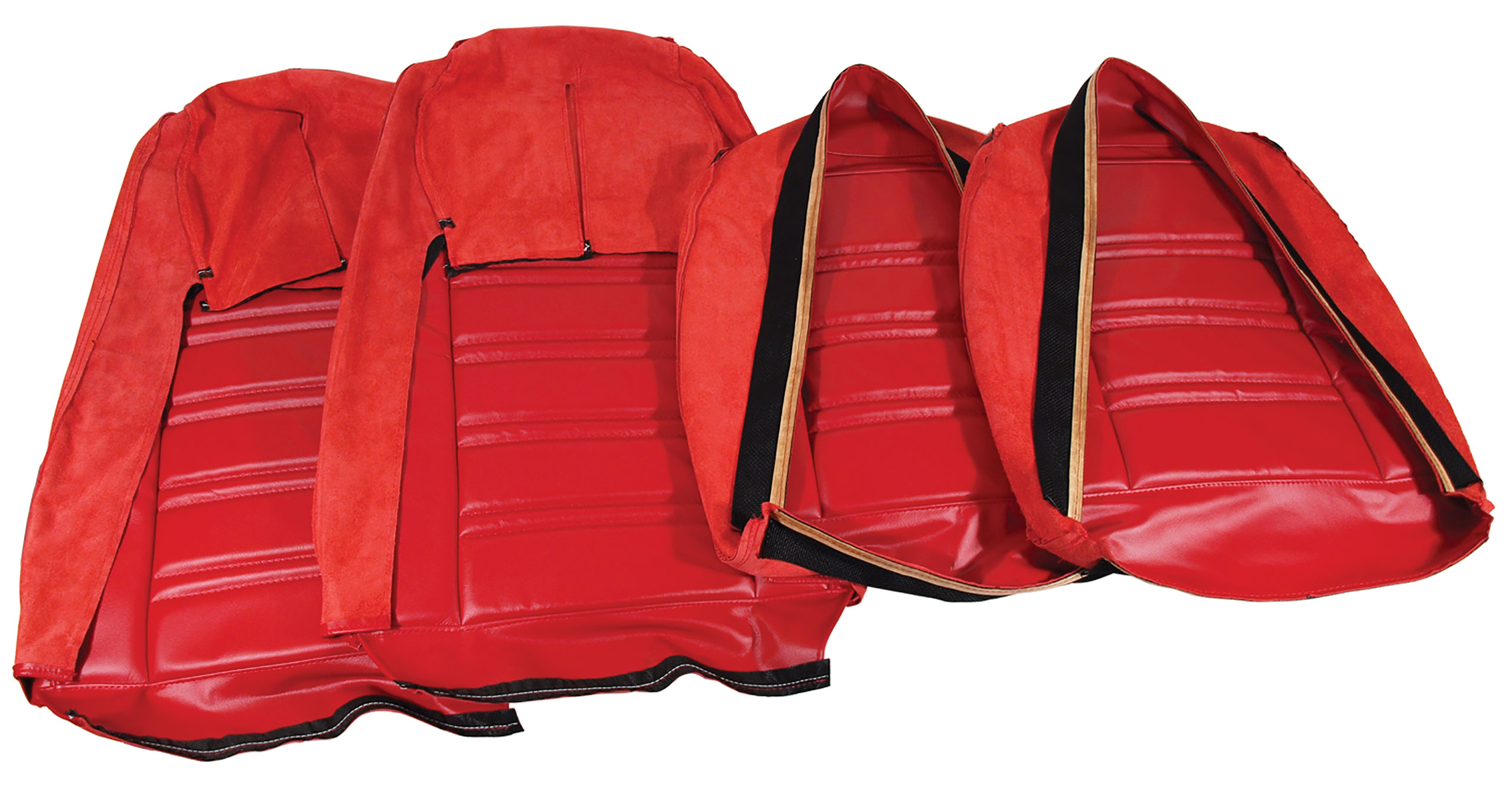 1977-1978 Corvette C3 Leather Seat Covers Red 100%-Leather CA-419824 