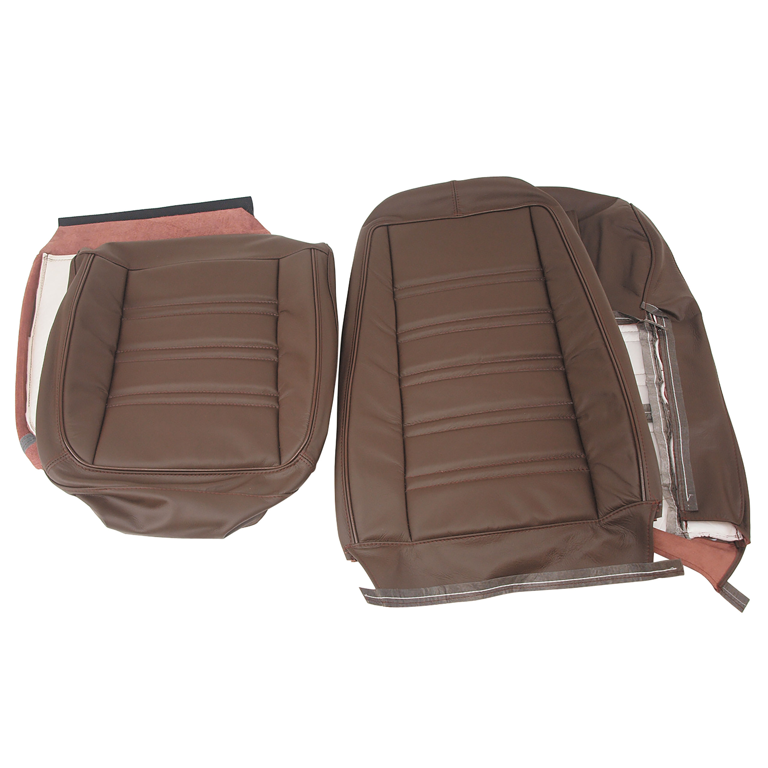 1976-1978 Corvette C3 Leather Seat Covers Dark Brown 100%-Leather CA-419855 
