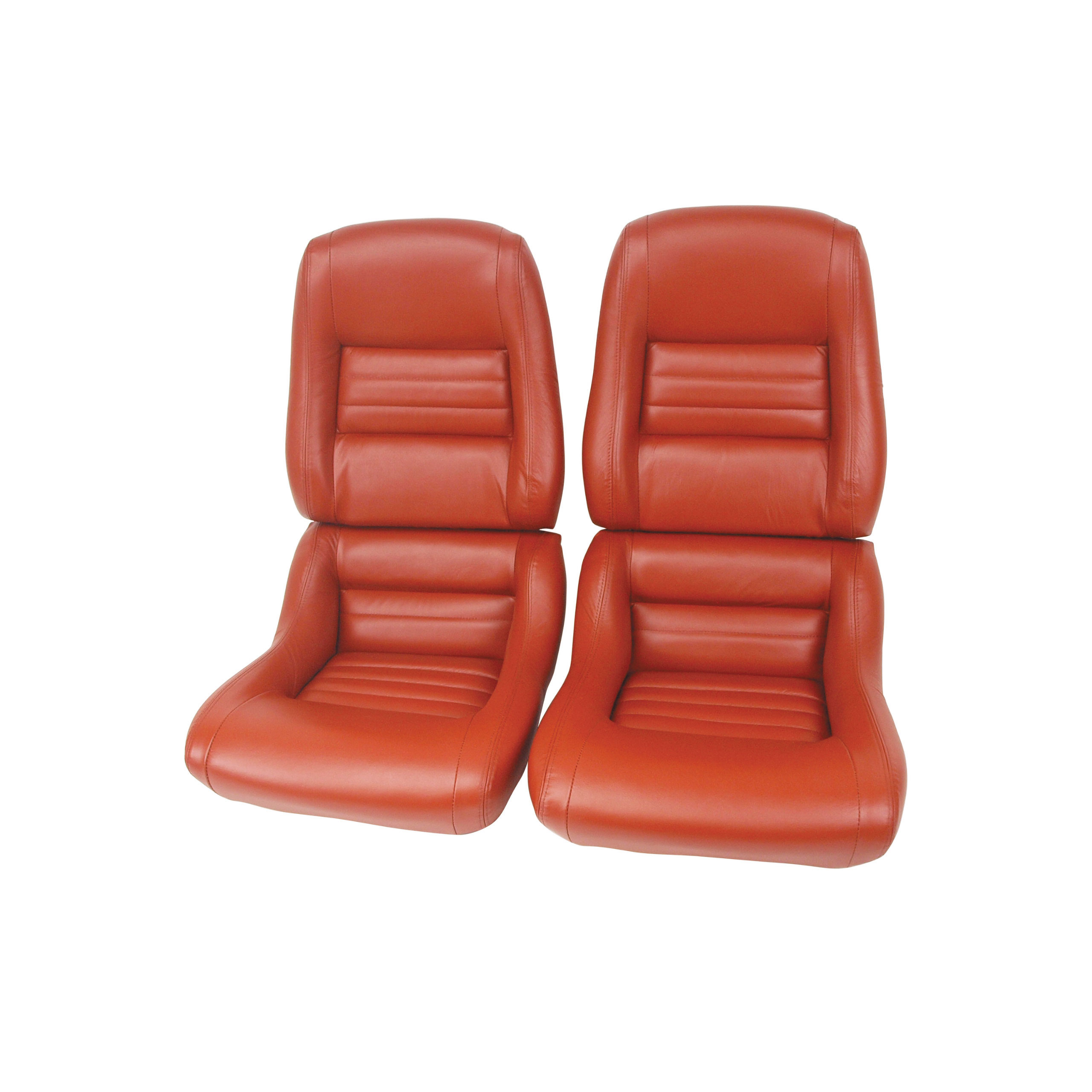 1981 Corvette C3 Leather Seat Covers Cinnabar 100%-Leather 2" Bolster CA-420039 