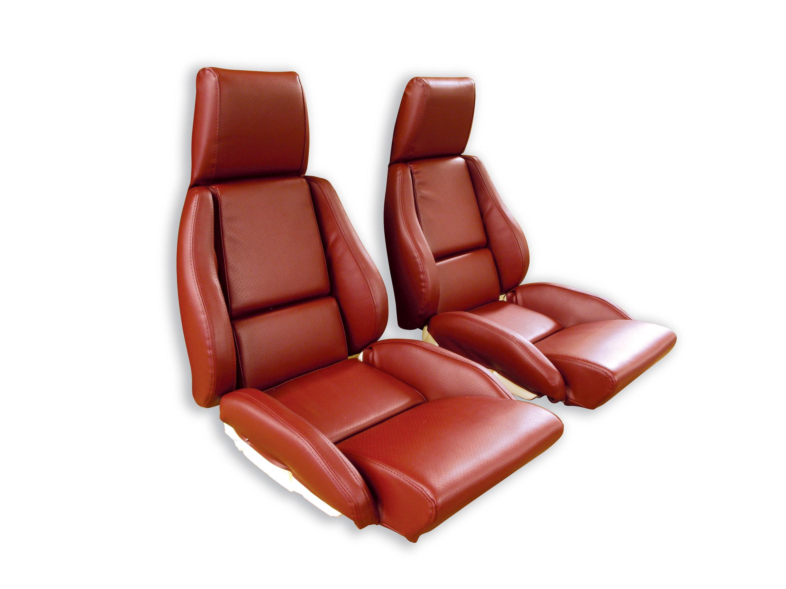 1984-1985 Corvette C4 Leather Seat Covers- Red Standard CA-420327 