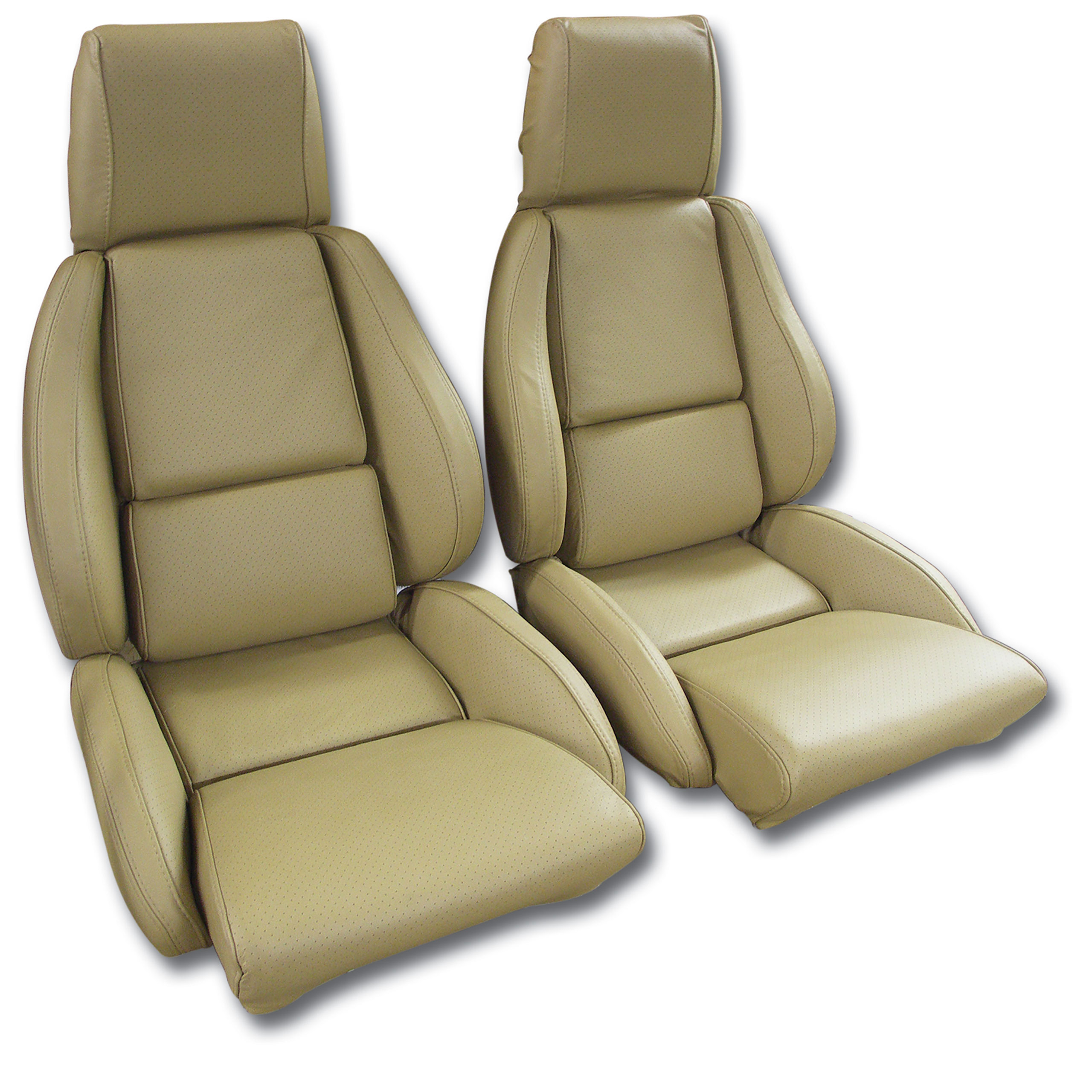 1984-1987 Corvette C4 Leather Seat Covers- Saddle Standard CA-420372 
