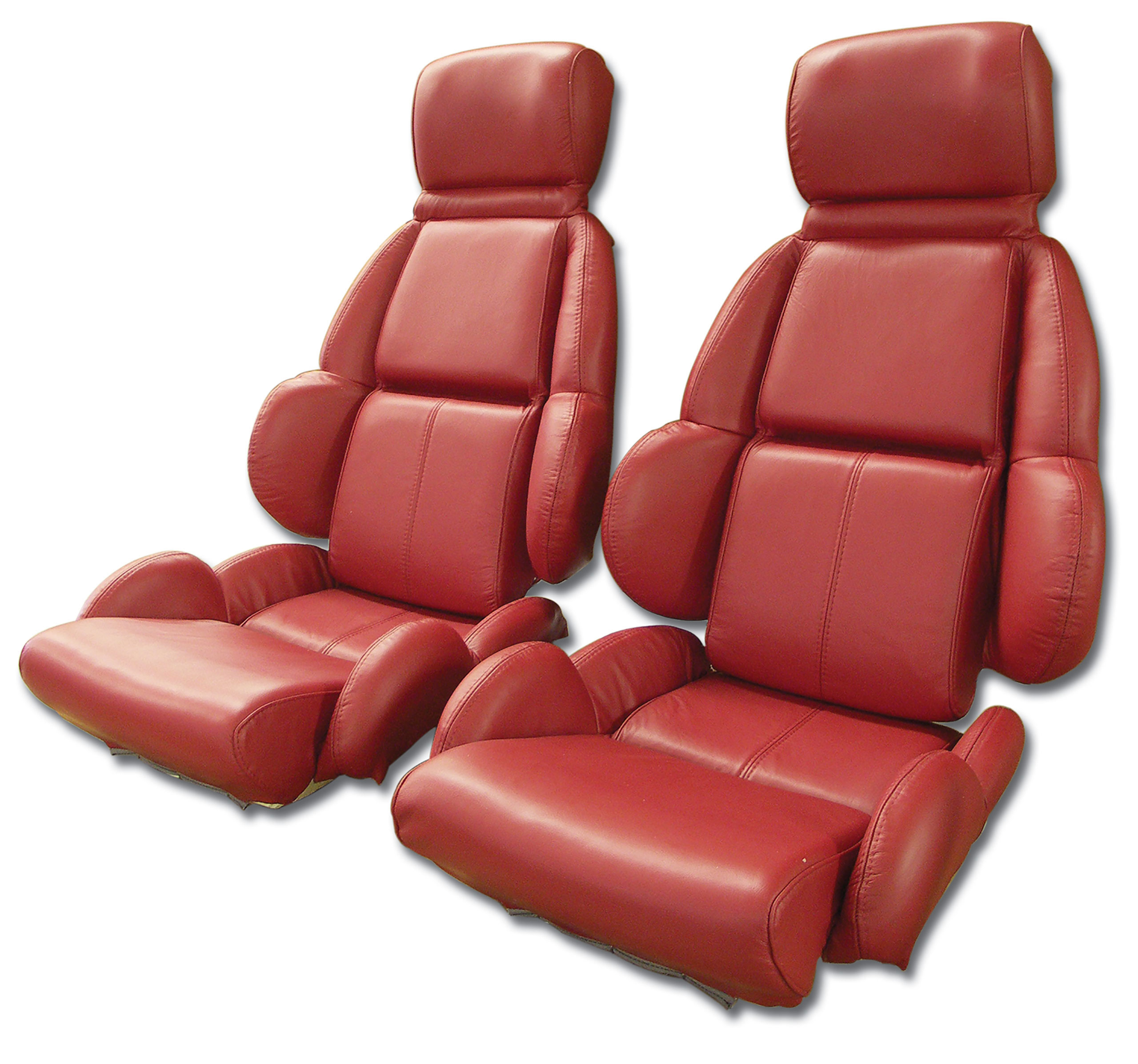1989-1992 Corvette C4 Leather Seat Covers- Red Standard CA-420475