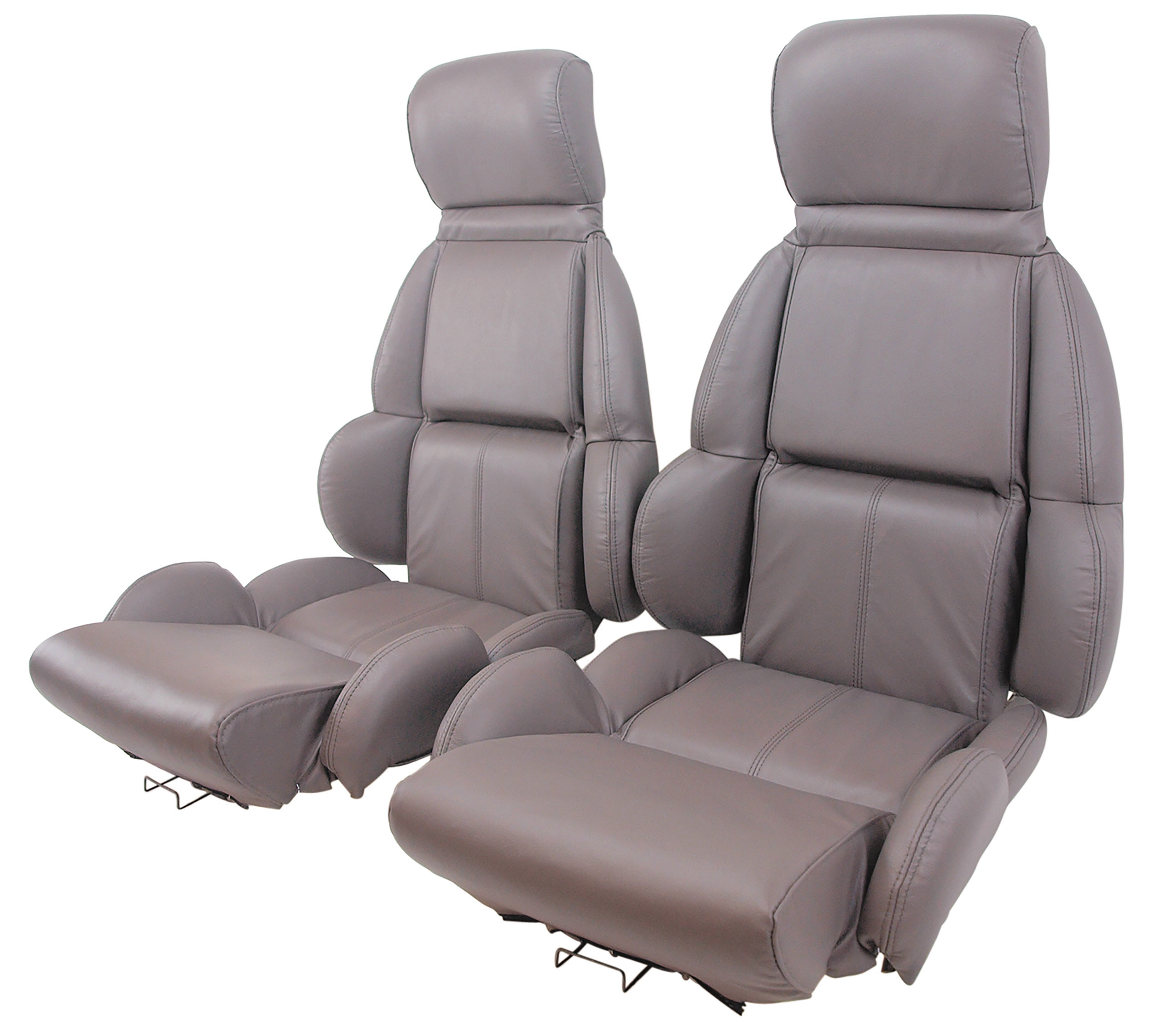 1990-1991 Corvette C4 Leather Seat Covers- Gray Standard CA-420481 