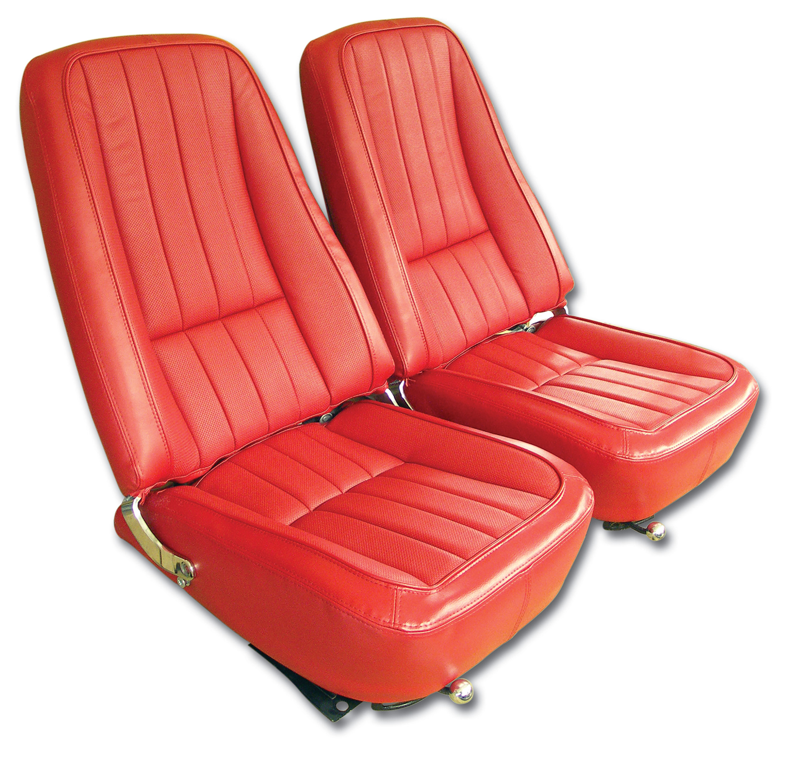 1968 Corvette C3 "Leather-Like" Vinyl Seat Covers- Red CA-421030 