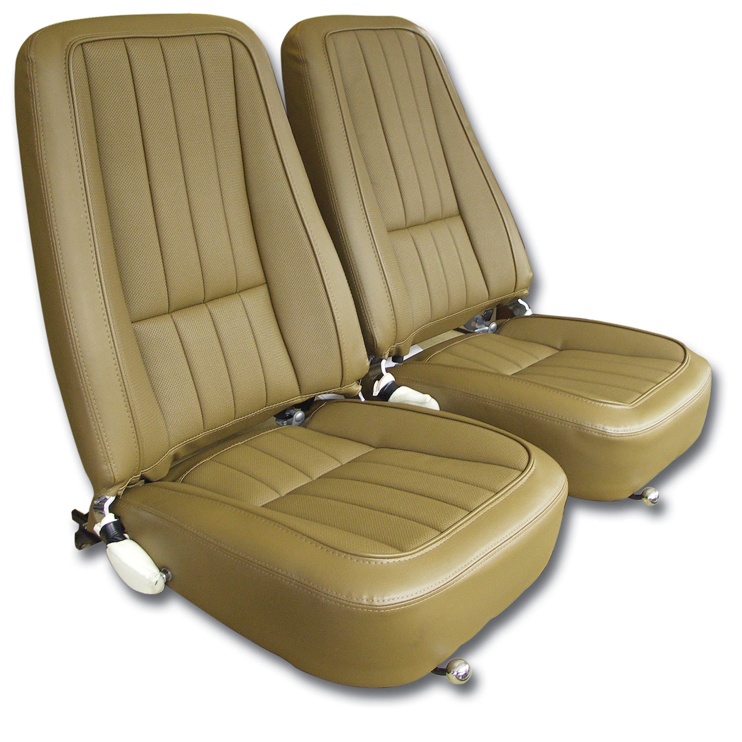 1968 Corvette C3 "Leather-Like" Vinyl Seat Covers- Saddle CA-421056 