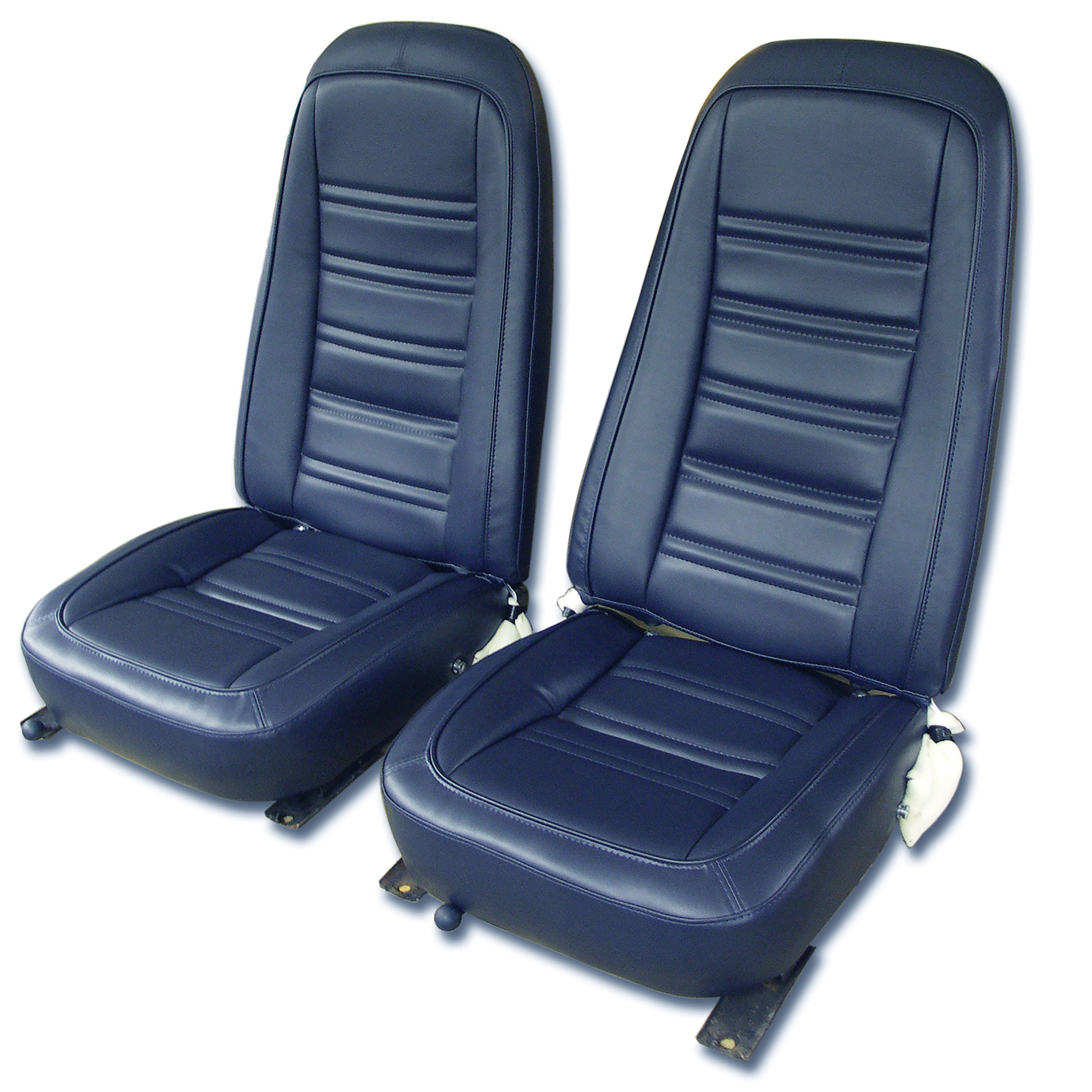 1977 Corvette C3 "Leather-Like" Vinyl Seat Covers Dark Blue CA-421545 