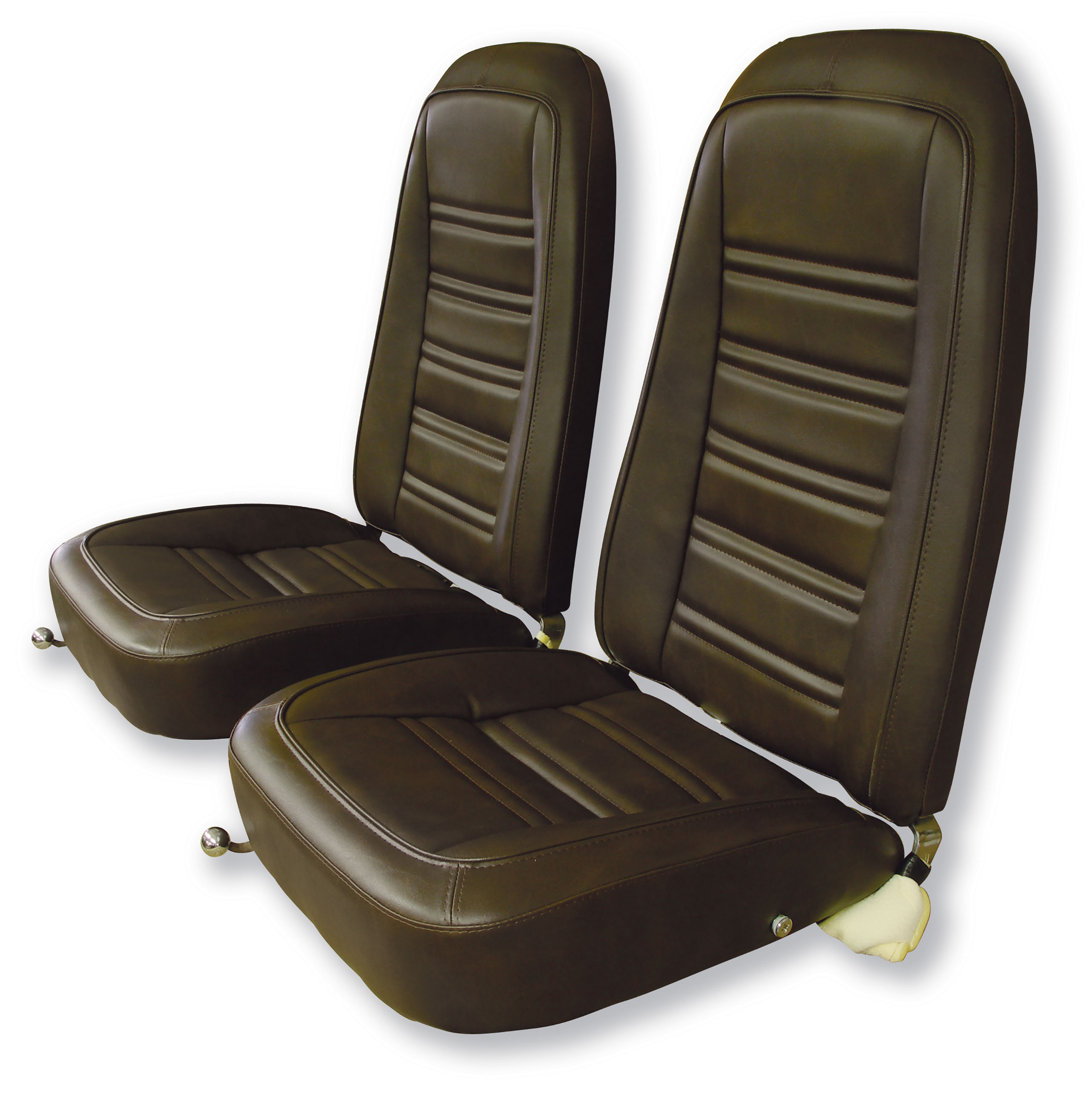 1976-1978 Corvette C3 "Leather-Like" Vinyl Seat Covers Dark Brown CA-421555 