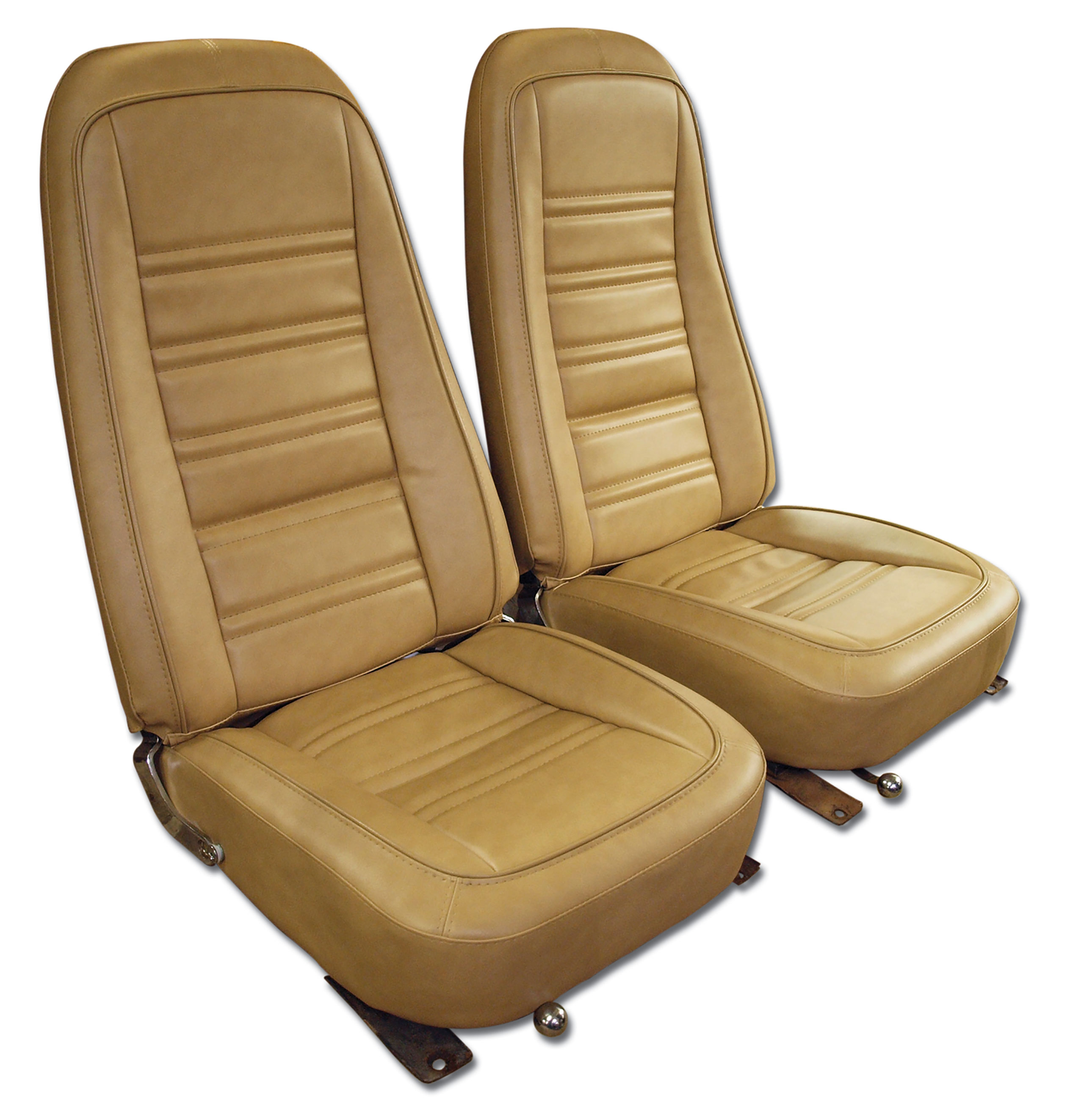 1976-1977 Corvette C3 "Leather-Like" Vinyl Seat Covers Buckskin CA-421557 