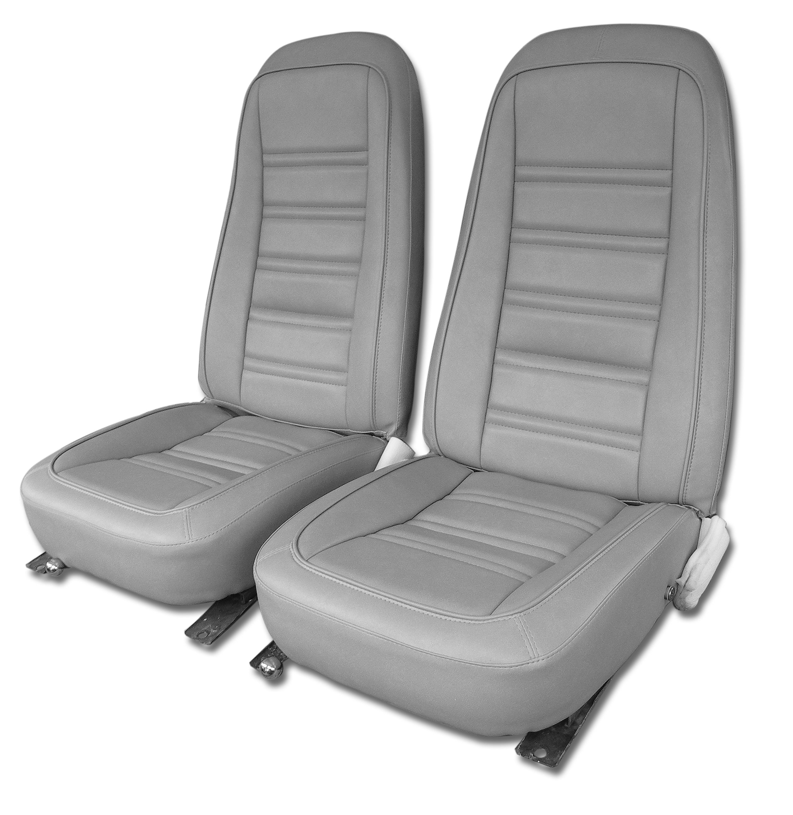 1976-1977 Corvette C3 "Leather-Like" Vinyl Seat Covers Smoke CA-421567 