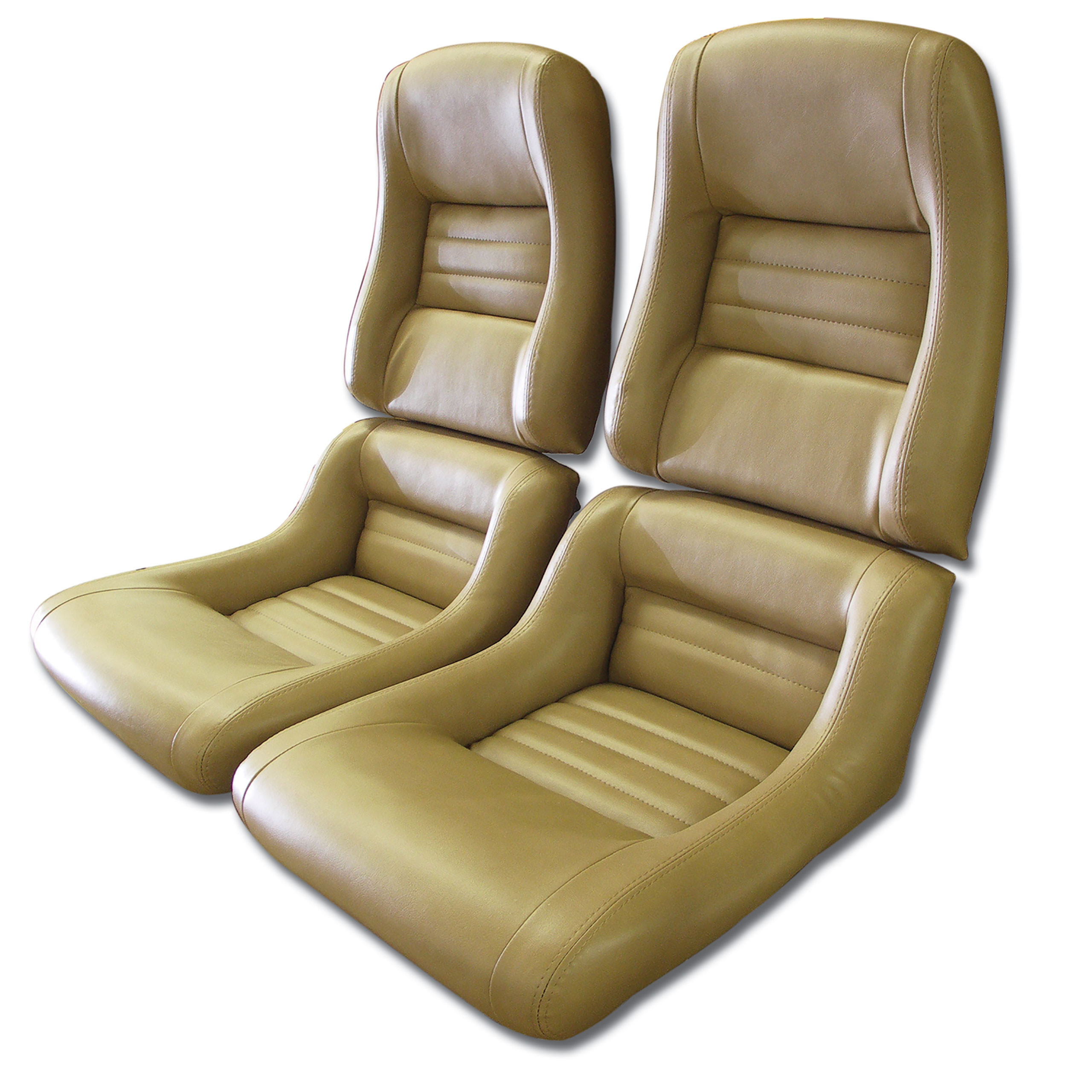 1981-1982 Corvette C3 "Leather-Like" Vinyl Seat Covers mel 2" Bolster CA-421658 