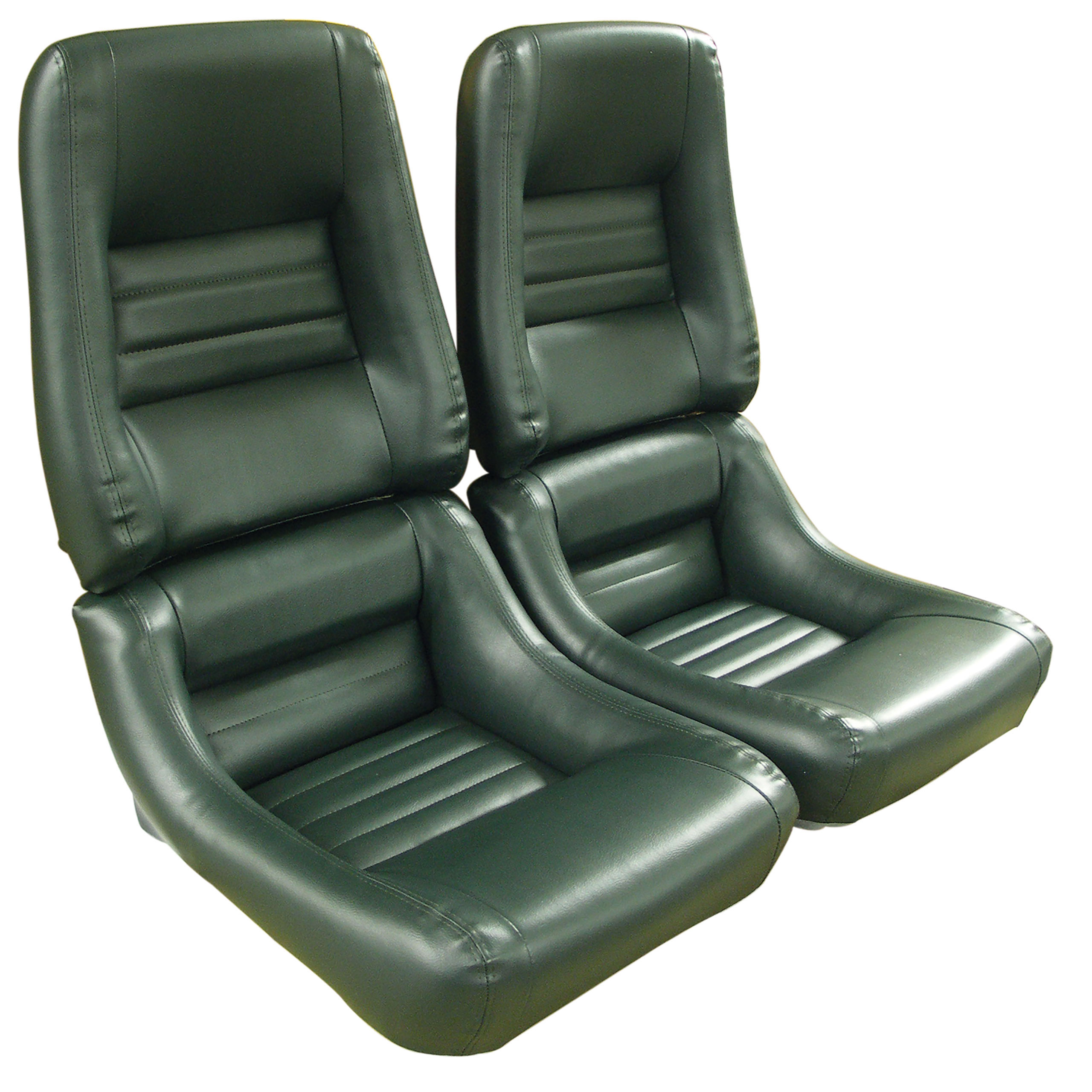 1979 Corvette C3 "Leather-Like" Vinyl Seat Covers Green 4" Bolster CA-421714 