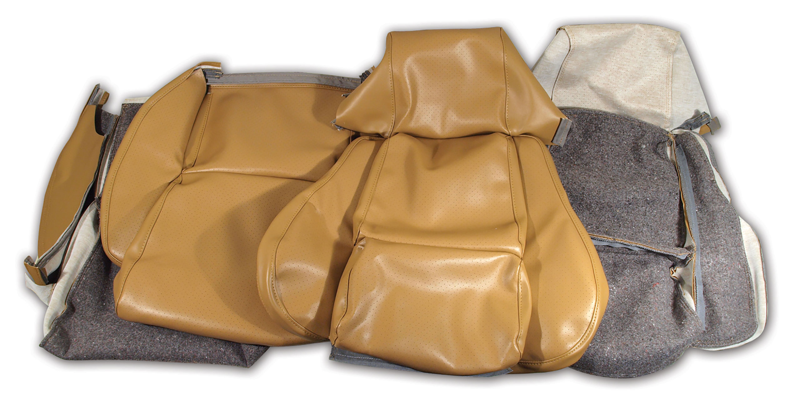 1984-1987 Corvette C4 "Leather-Like" Vinyl Seat Covers Saddle Standard CA-421872 