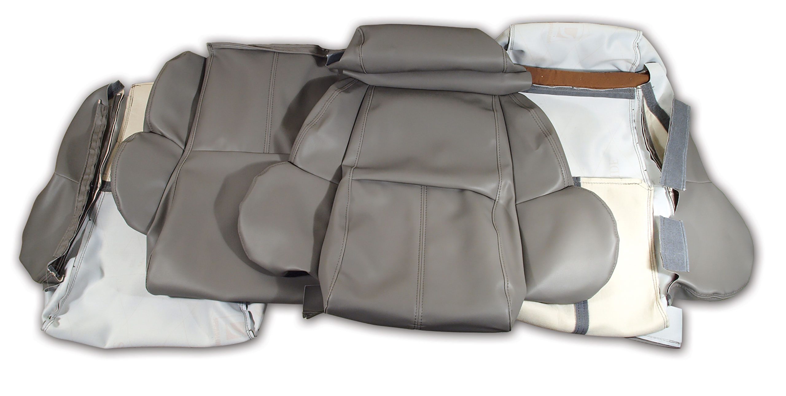 1990-1991 Corvette C4 "Leather-Like" Vinyl Seat Covers Gray Standard CA-421981 