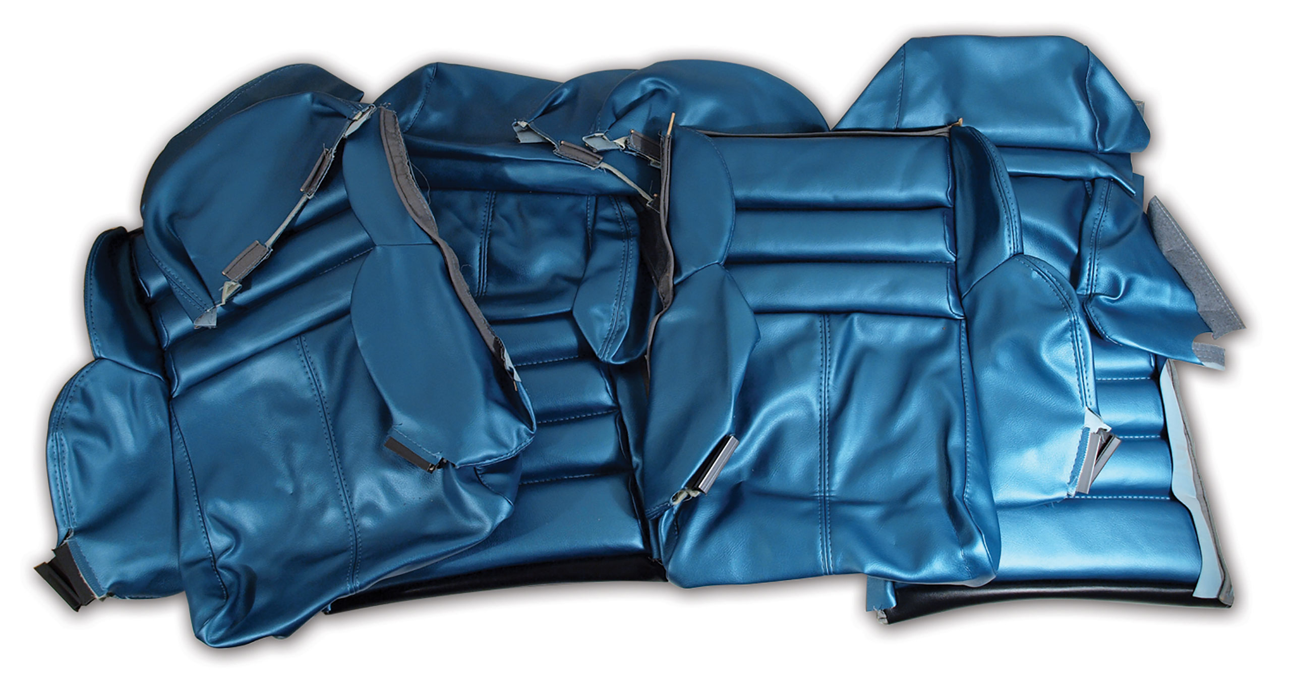 1989 Corvette C4 "Leather-Like" Vinyl Seat Covers Blue Sport CA-422174 