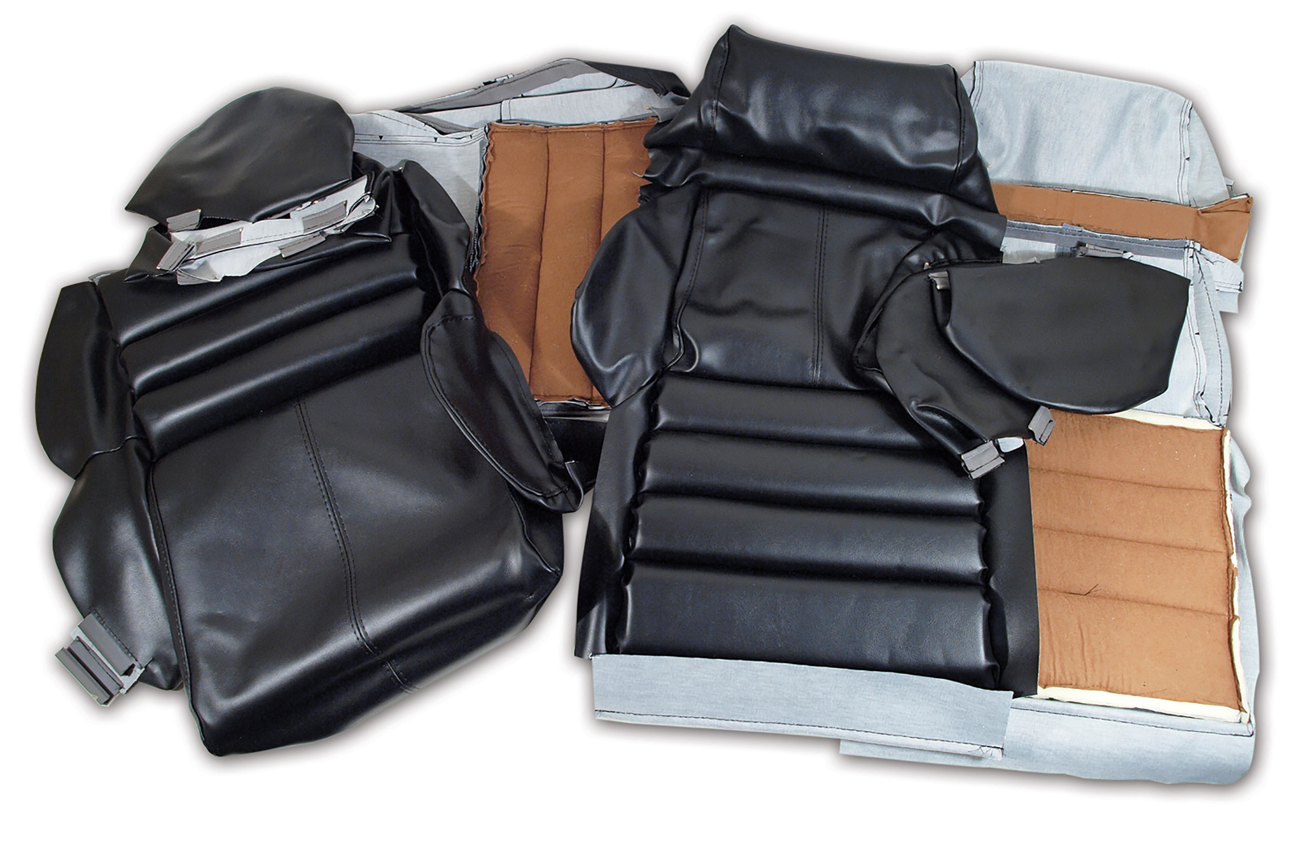 1991-1992 Corvette C4 "Leather-Like" Vinyl Seat Covers Black Sport CA-422220 