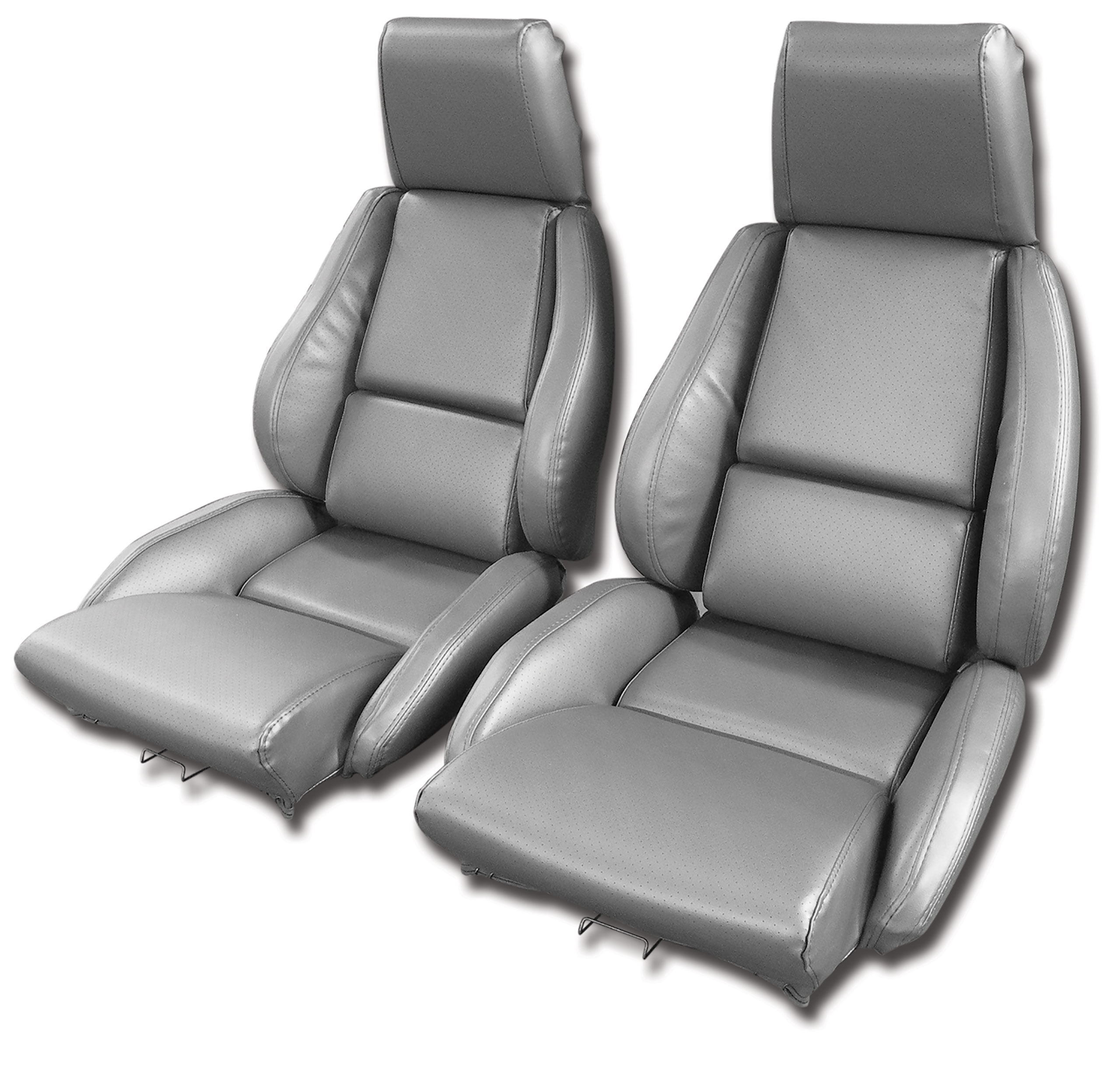 1984-87 Corvette C4 Mounted Leather-Like Vinyl Seat Covers Gray Standard CA-422969 