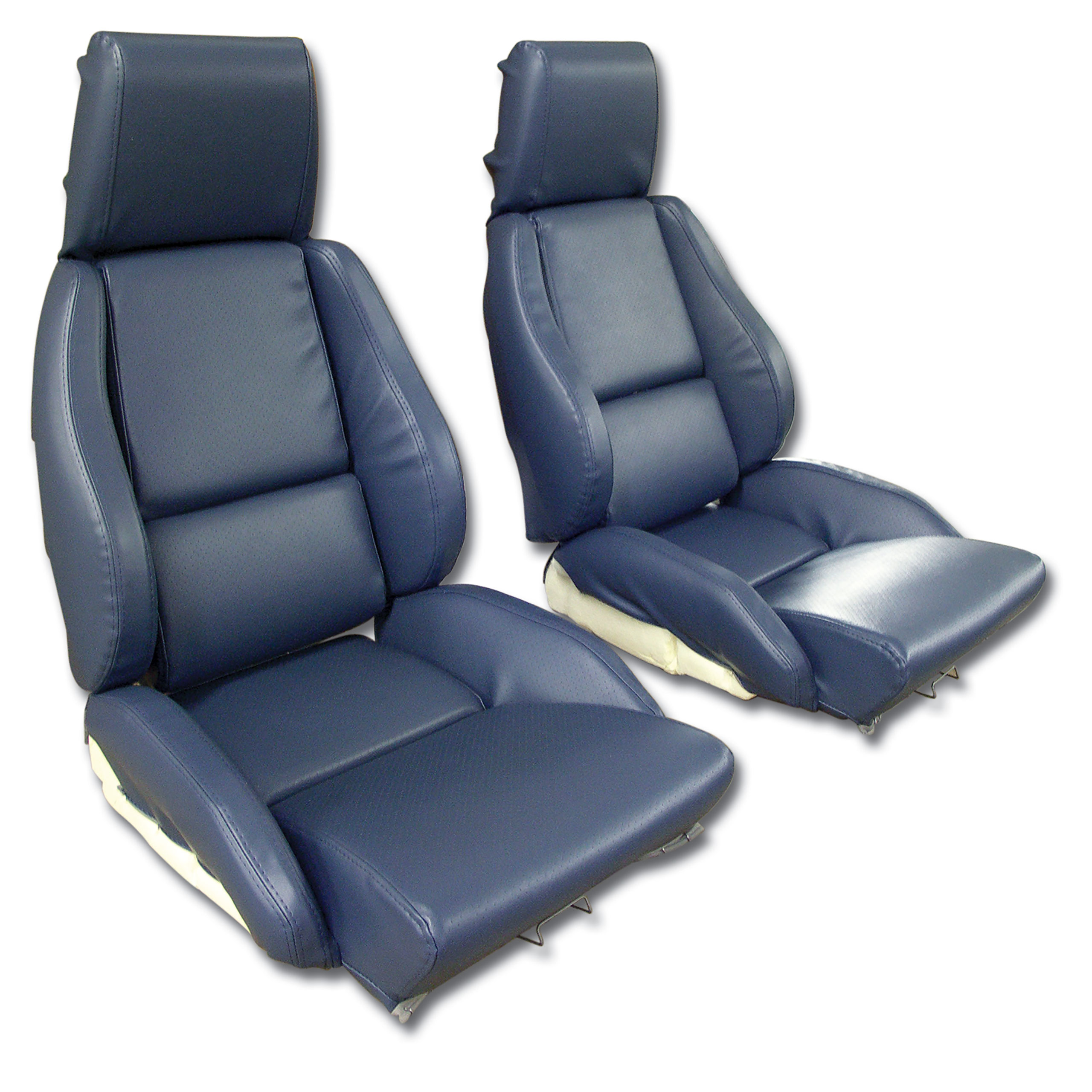 1984-85 Corvette C4 Mounted Leather-Like Vinyl Seat Covers Blue Standard CA-422970 