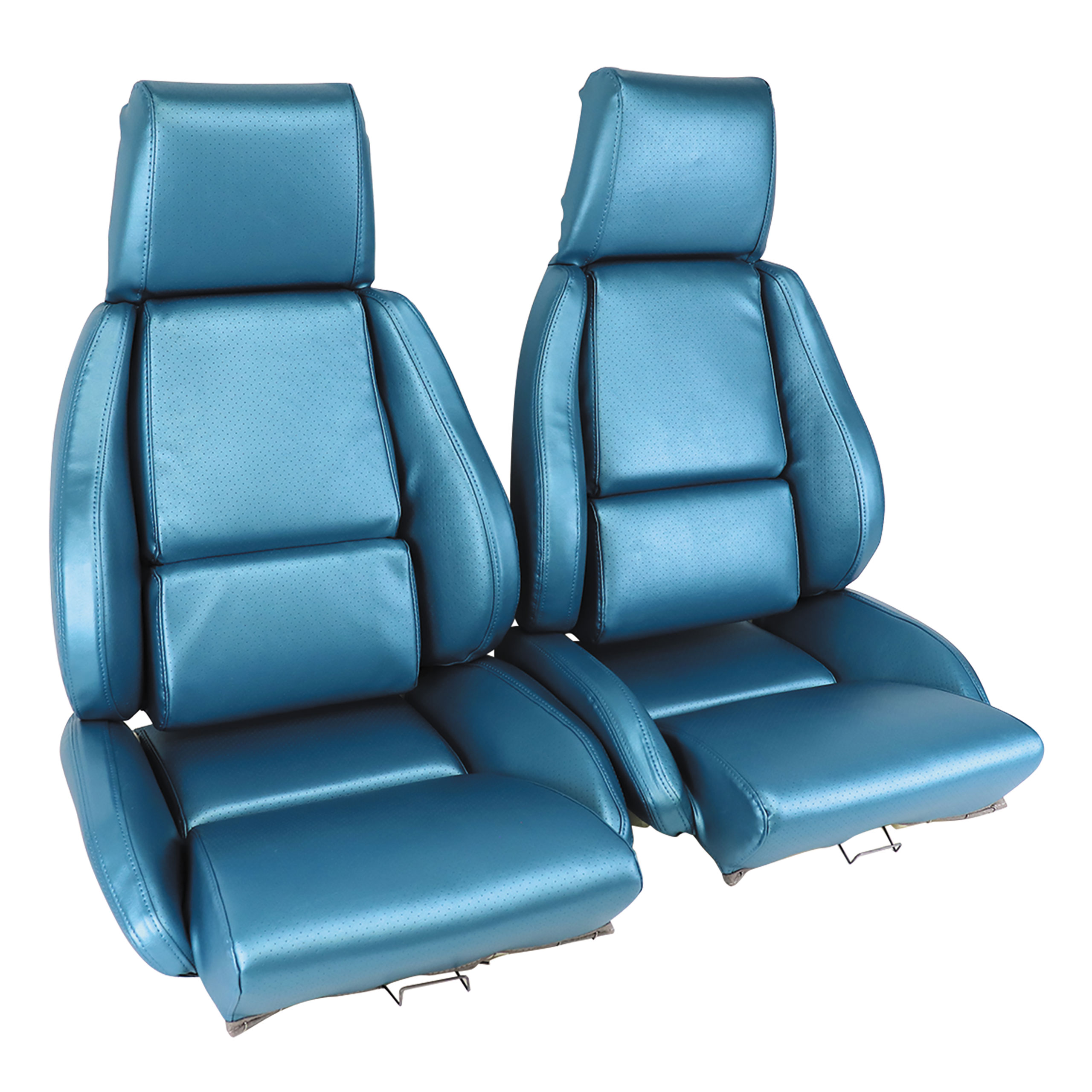 1986-88 Corvette C4 Mounted Leather-Like Vinyl Seat Covers Blue Standard CA-422974 