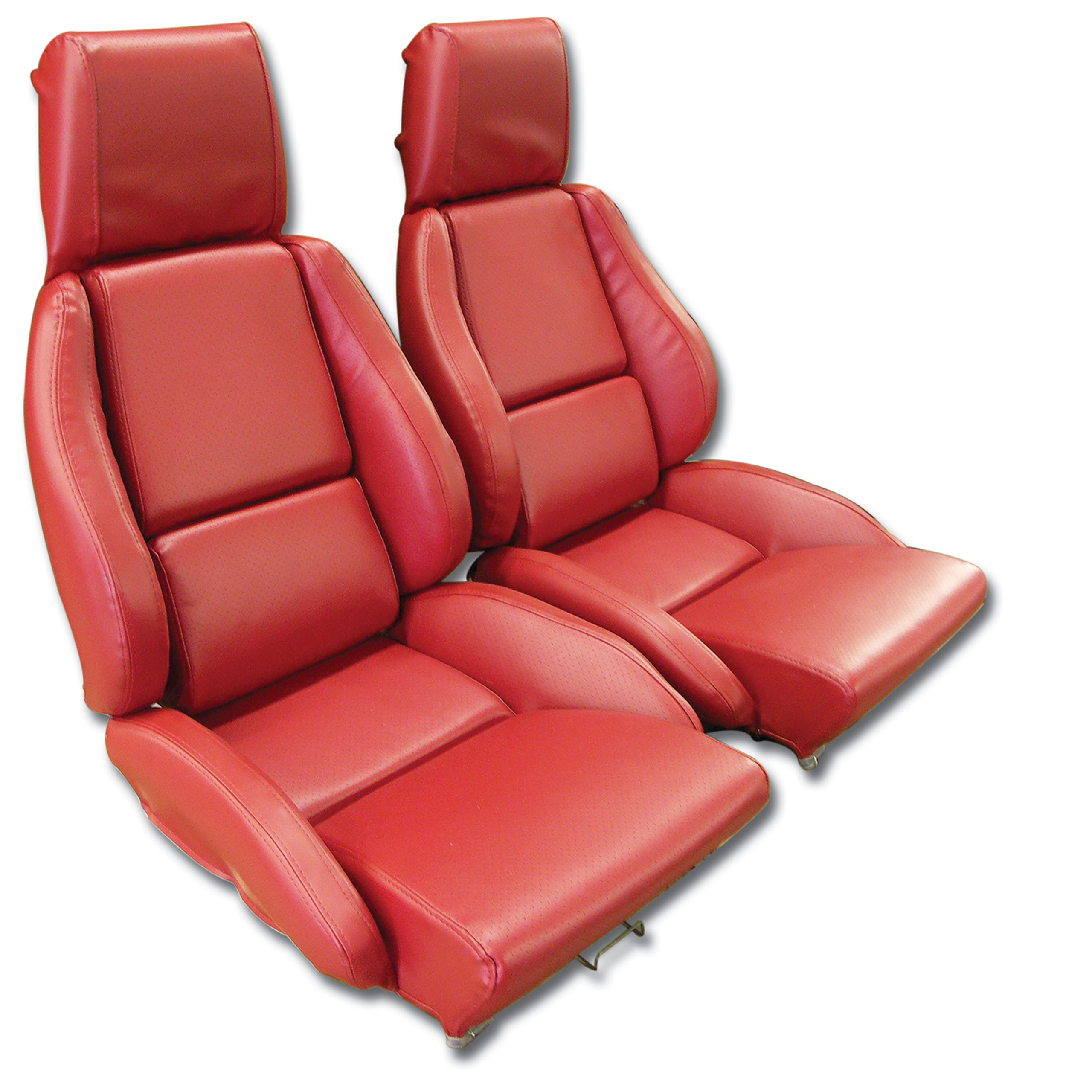 1986-1988 Corvette C4 Mounted "Leather-Like" Vinyl Seat Covers Red Stn CA-422975 