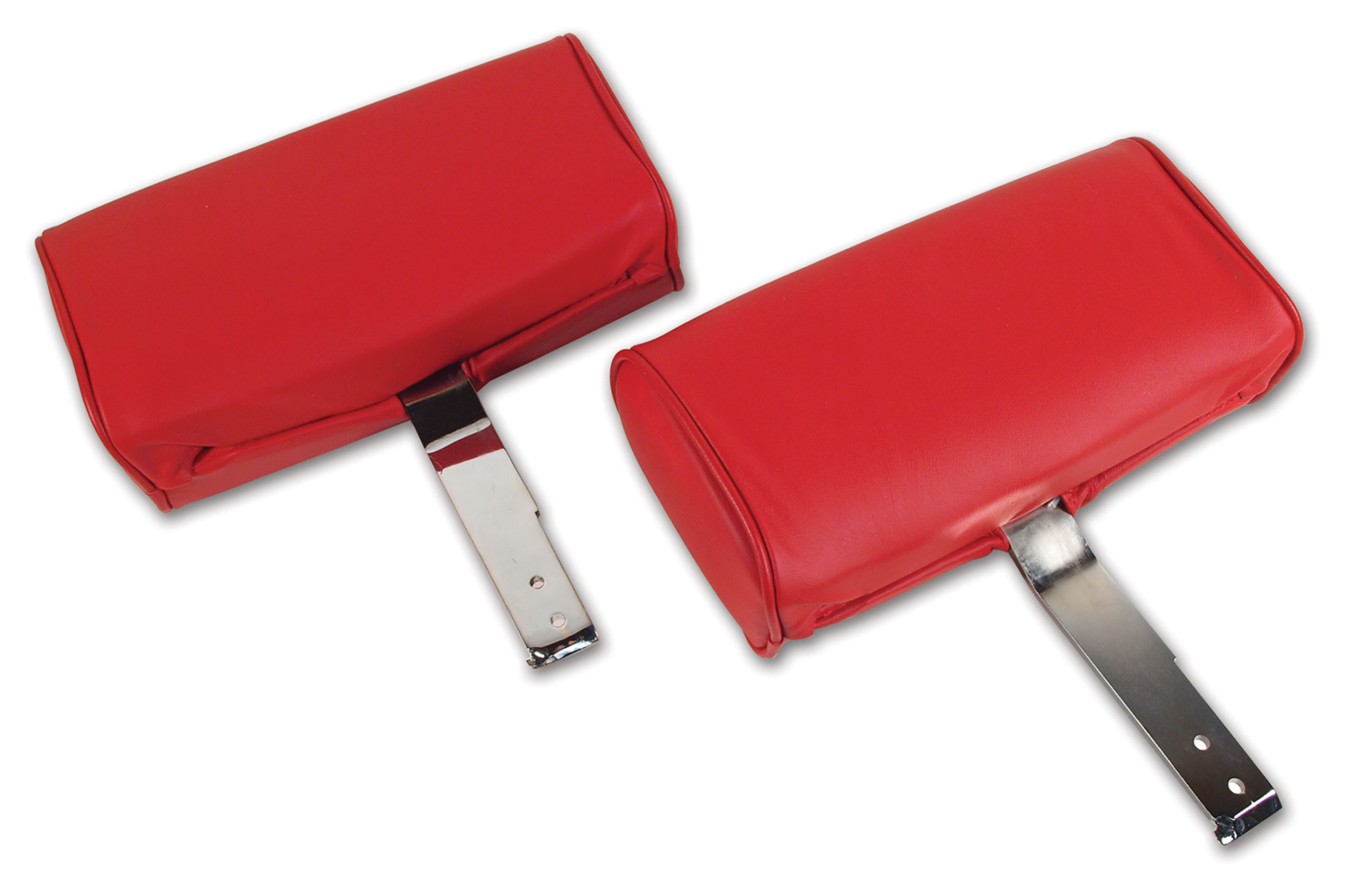 1966 Corvette C2 Headrests- Red Complete Leather CA-426430 