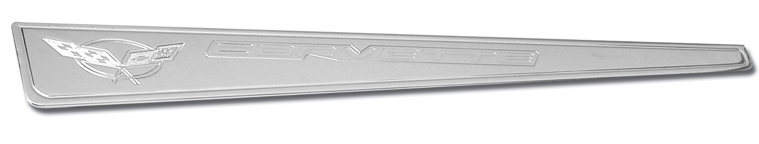 Door Sills Polished Billet Aluminum W/C5 Logo and Script For 1997-04 Corvette