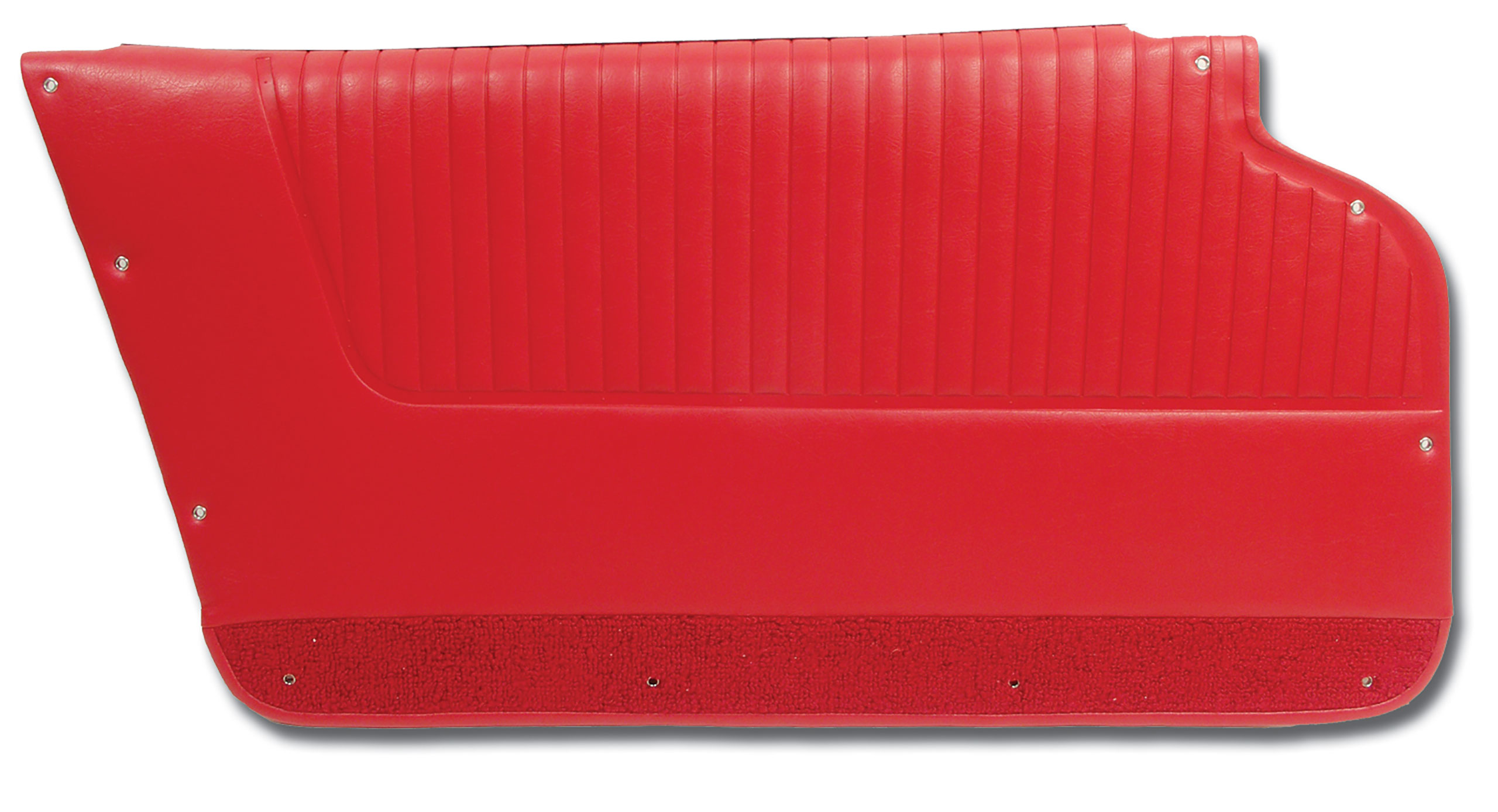 1963-1964 Corvette C2 Door Panels- Red - Coupe - W/Felt CA-437035 