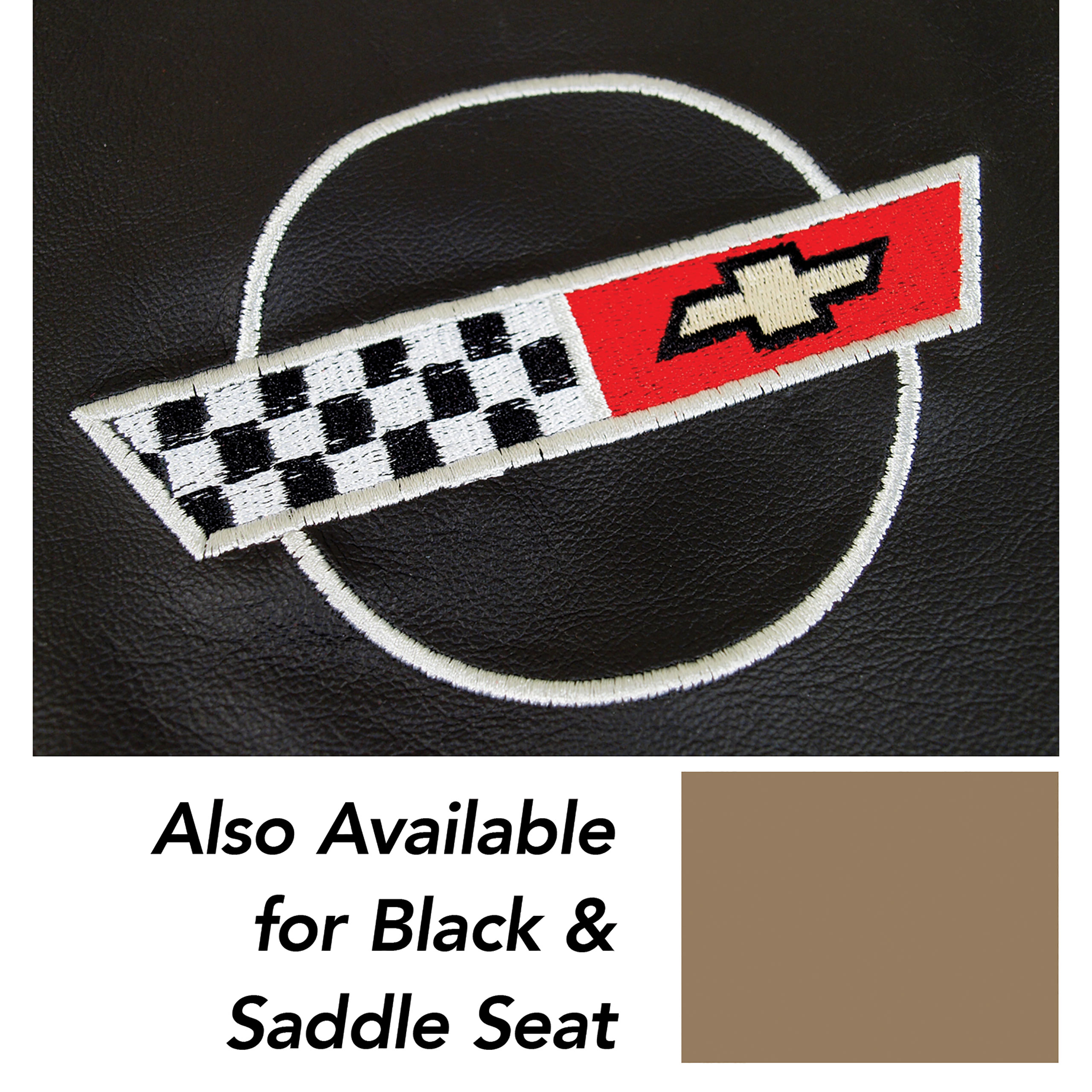 468622E OE Style Sport Leather Seat Covers W/Non-Perf Inserts Graphite For 84-87 Corvette