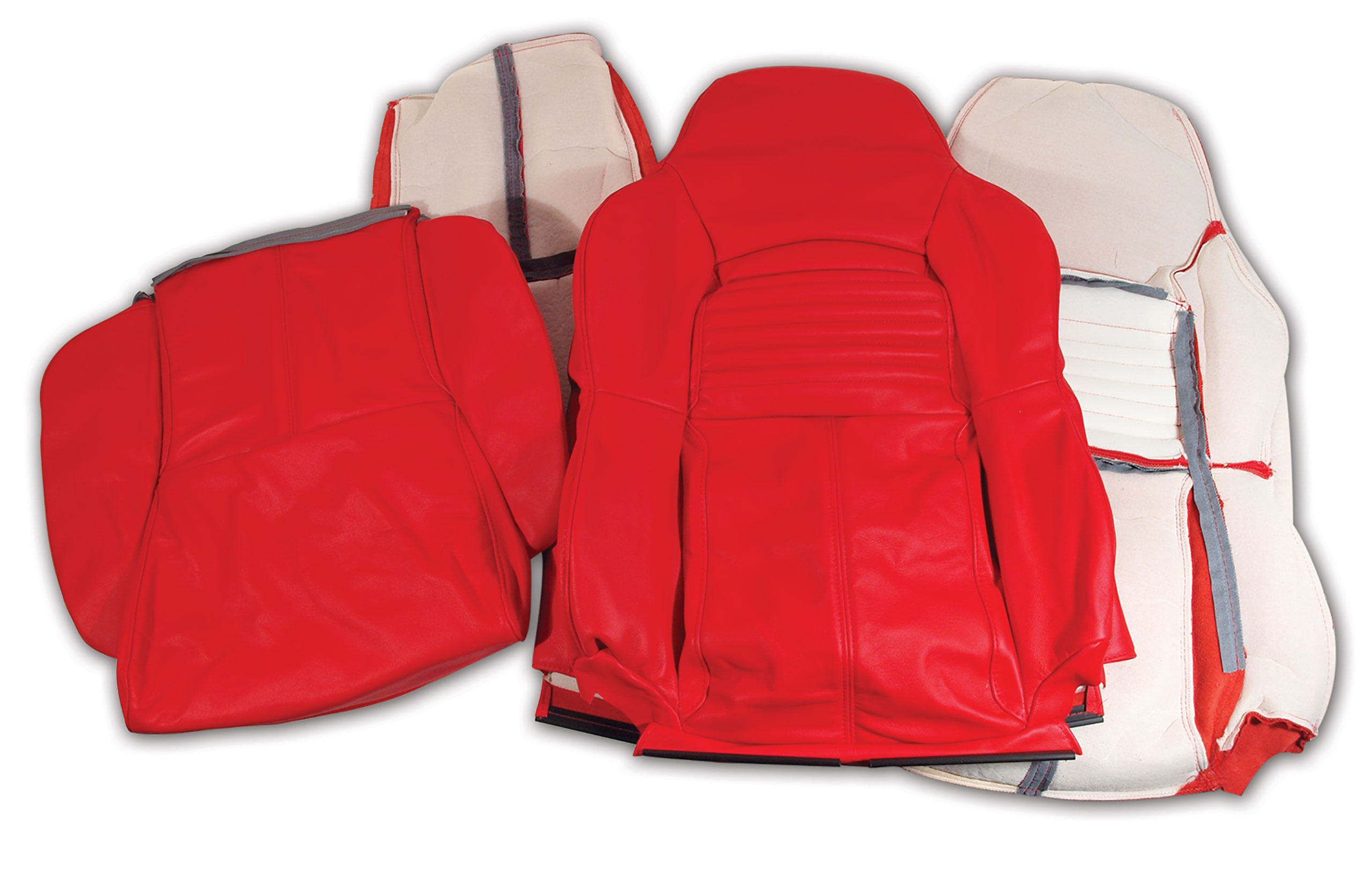 1994-1996 Corvette C4 Leather Seat Covers- Red Standard CA-447285 
