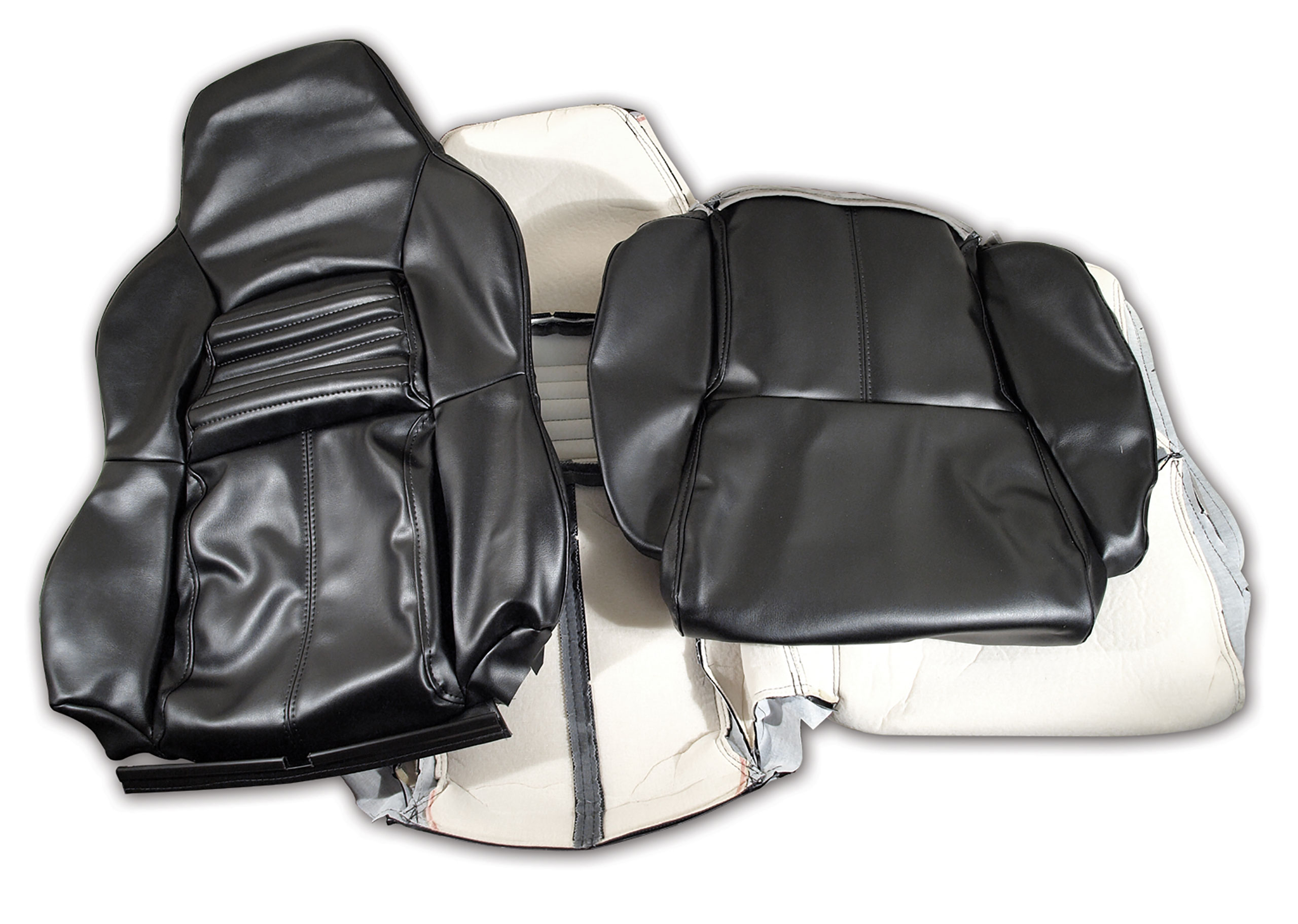 1994-1996 Corvette C4 "Leather-Like" Vinyl Seat Covers Black Standard CA-447320 