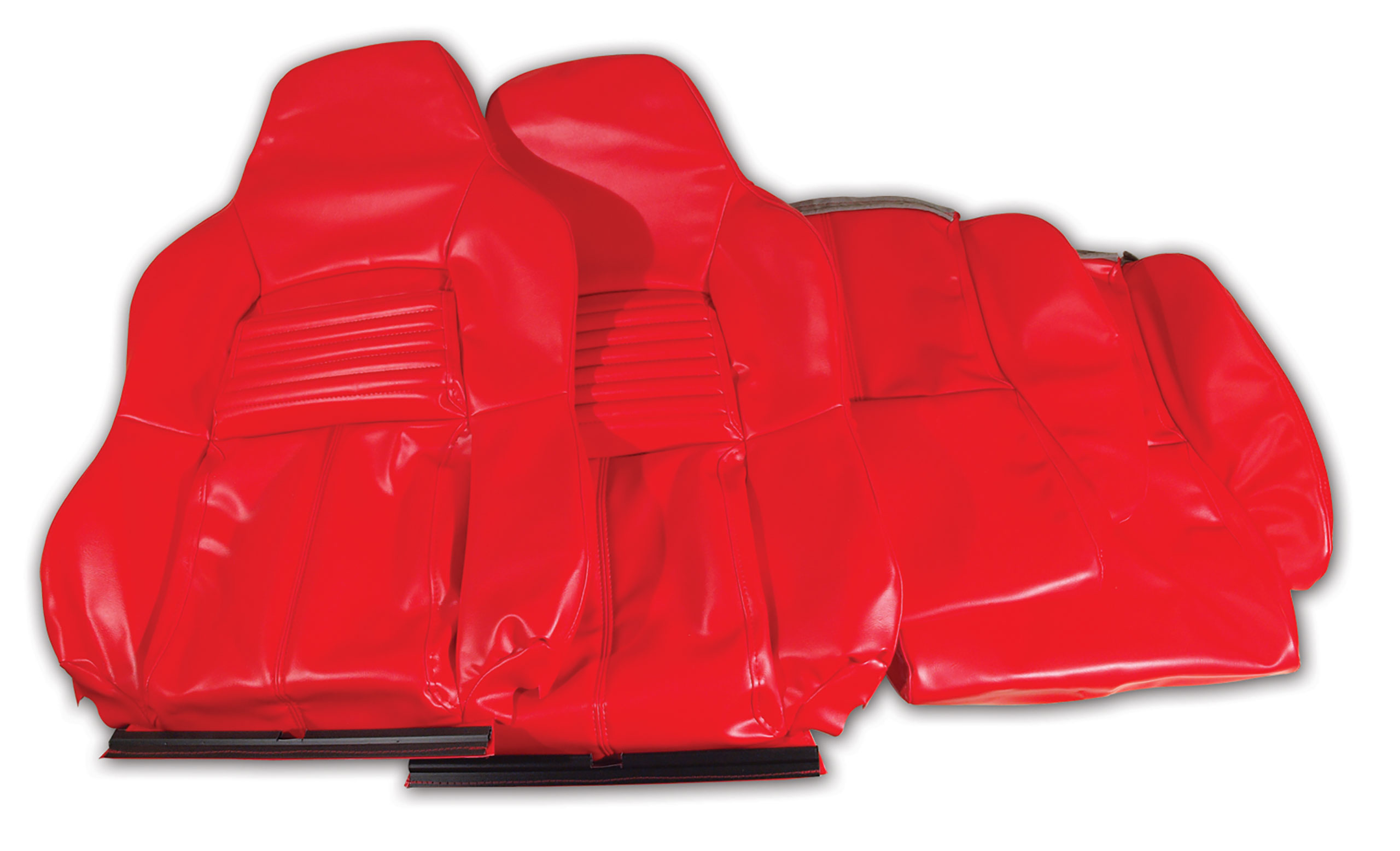 1994-1996 Corvette C4 "Leather-Like" Vinyl Seat Covers Red Standard CA-447385 