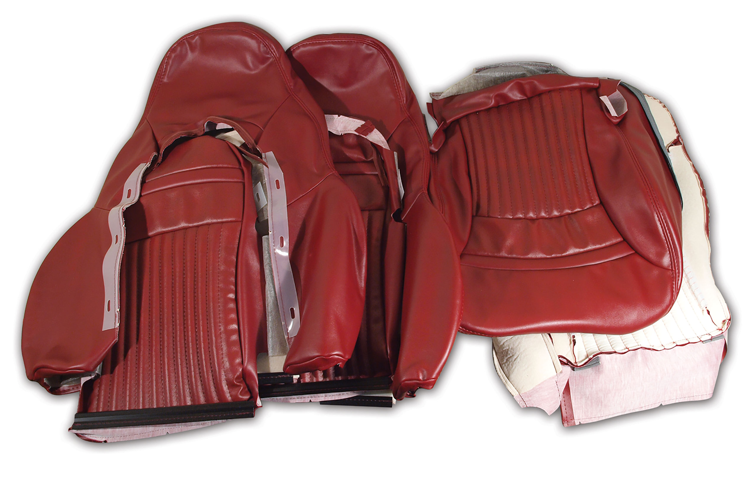 1997-1999 Corvette C5 "Leather-Like" Vinyl Seat Covers Red Sport CA-462089 