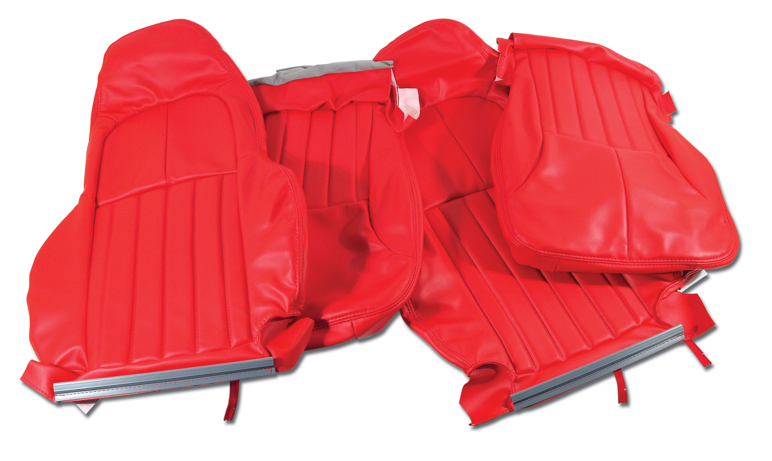 2000-2004 Corvette C5 "Leather-Like" Vinyl Standard Covers Torch Red CA-462393 