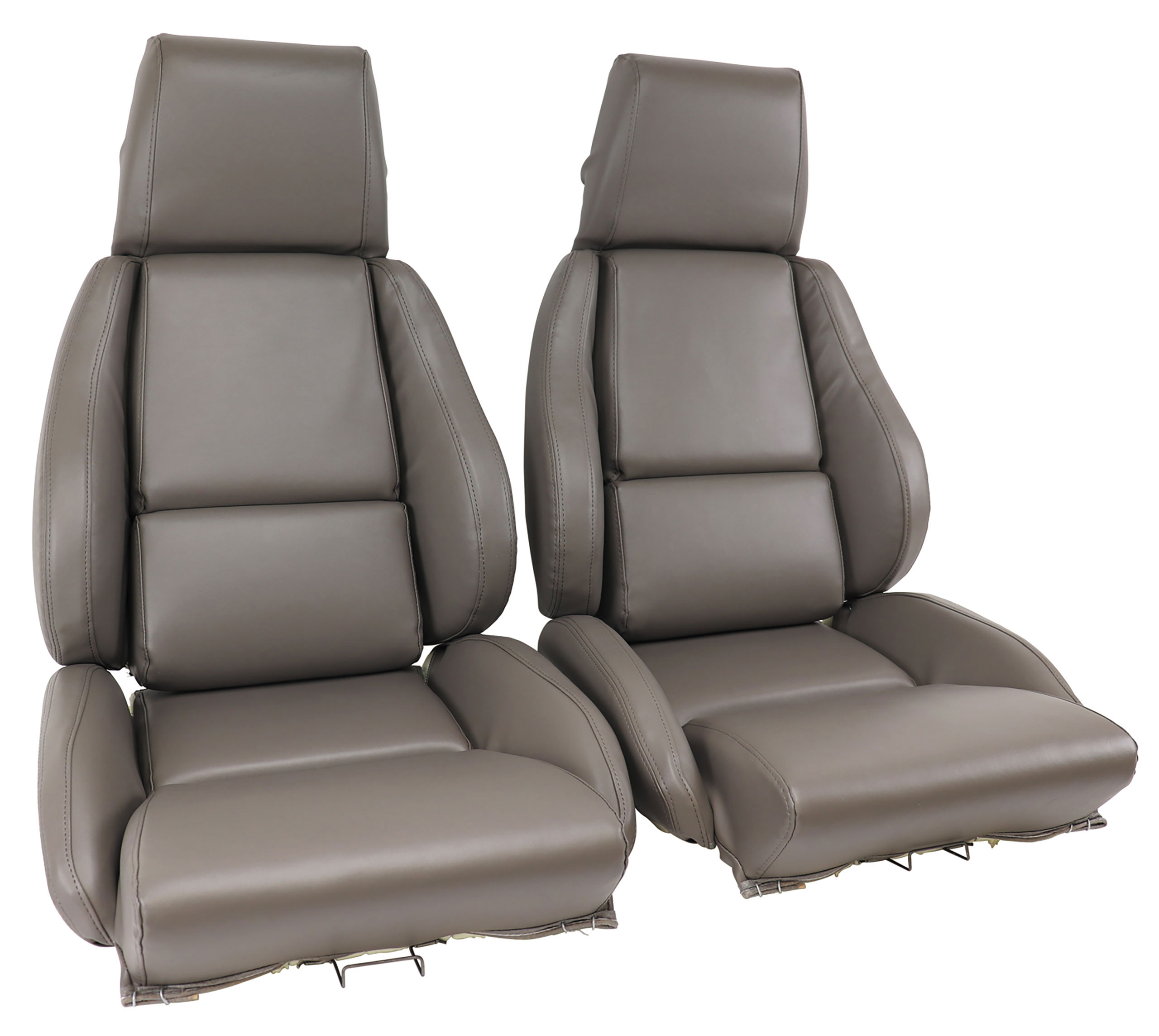 88 Corvette C4 OE Style Leather-Like Standard Seat Covers W/O Perforated Inserts Gray CA-468779 