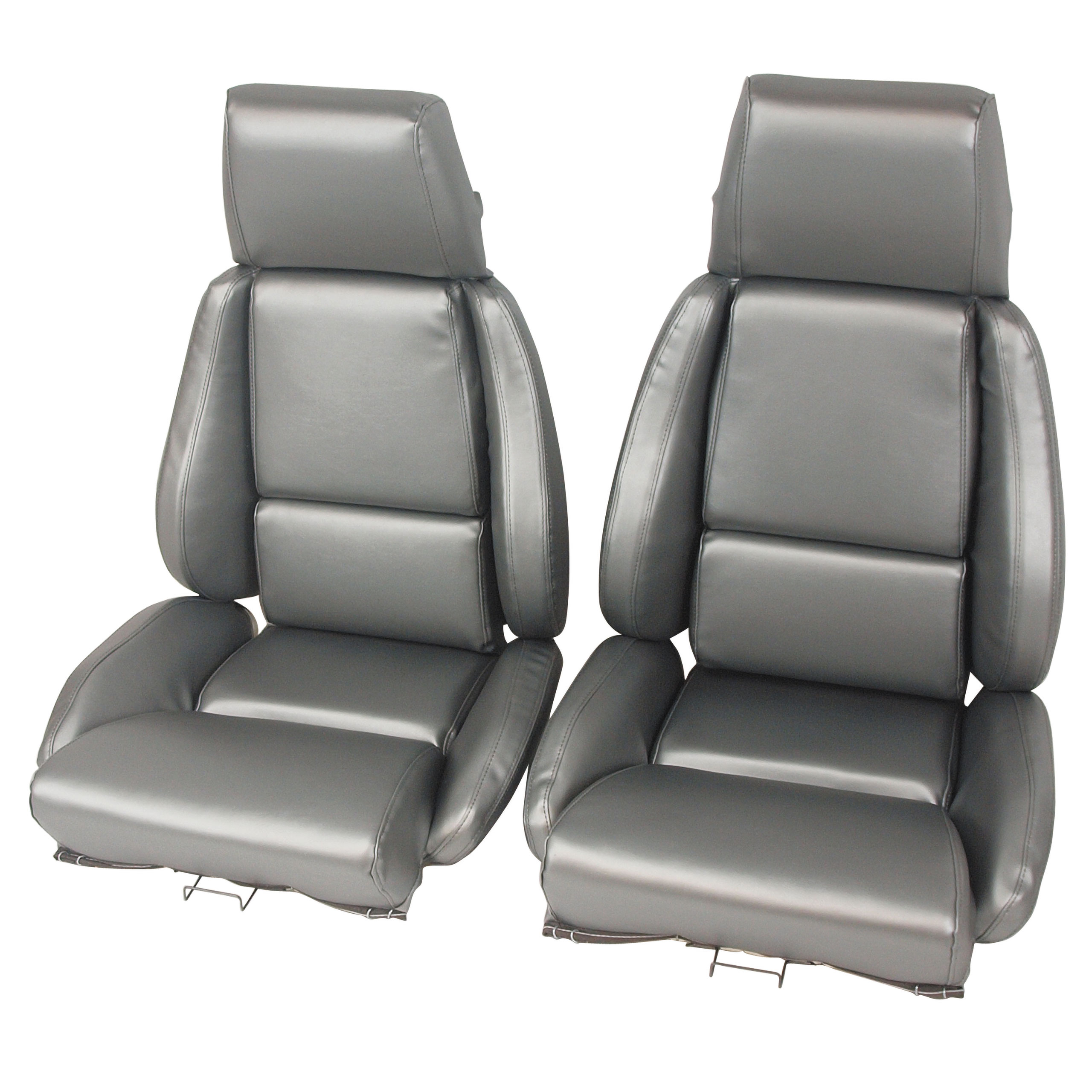 84-87 Corvette C4 468969 OE Style Leather-Like Sport Seat Covers W/O Perforated Inserts Gray CA-468869 