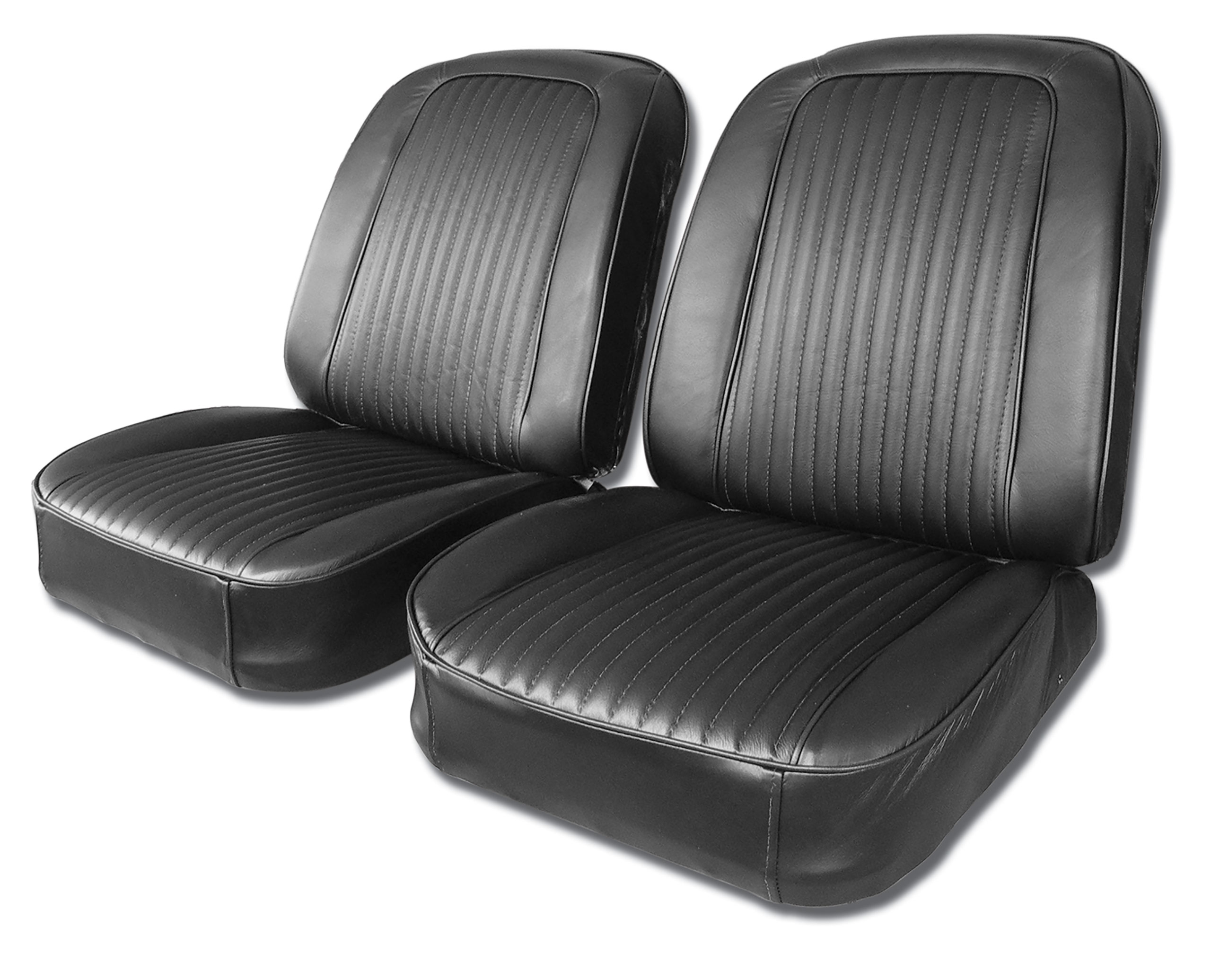 1963 Corvette C2 Driver Leather Seat Covers- Black CA-480020 