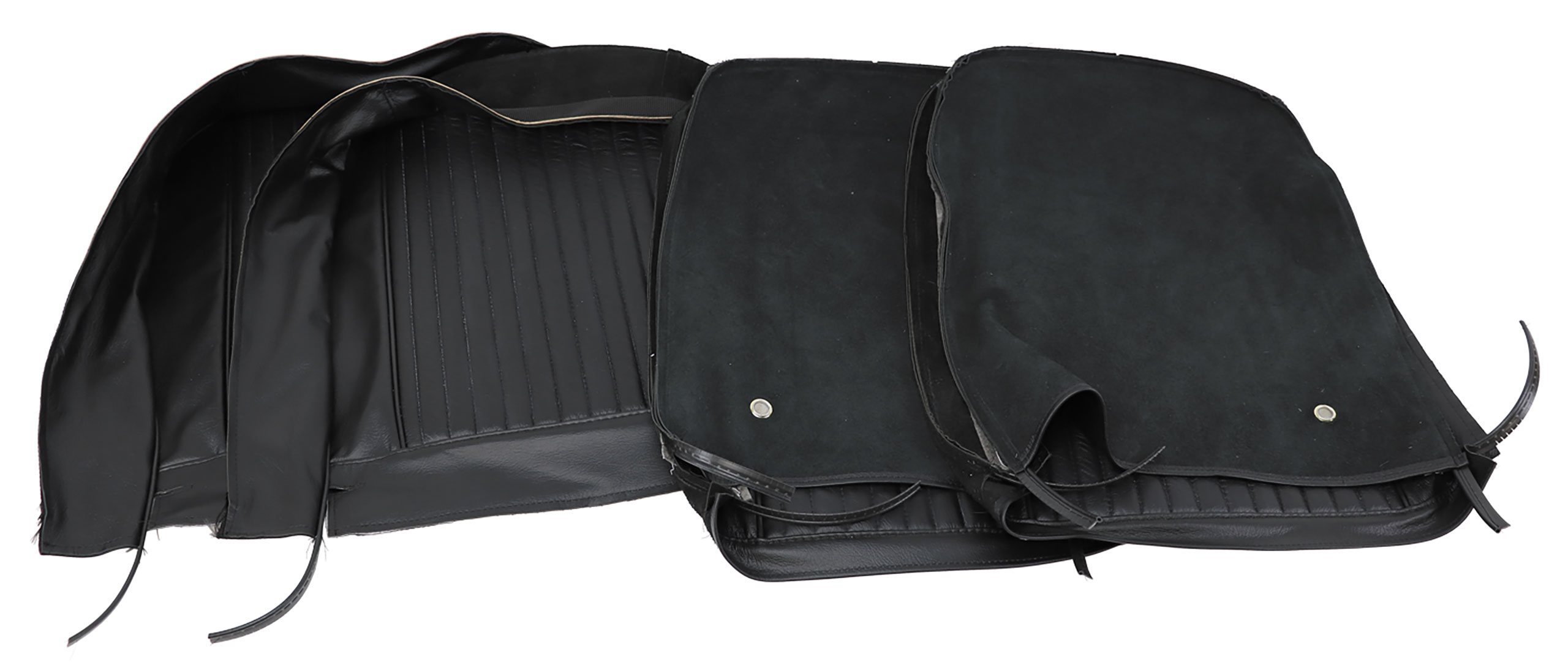 1964 Corvette C2 Driver Leather Seat Covers- Black CA-480120 