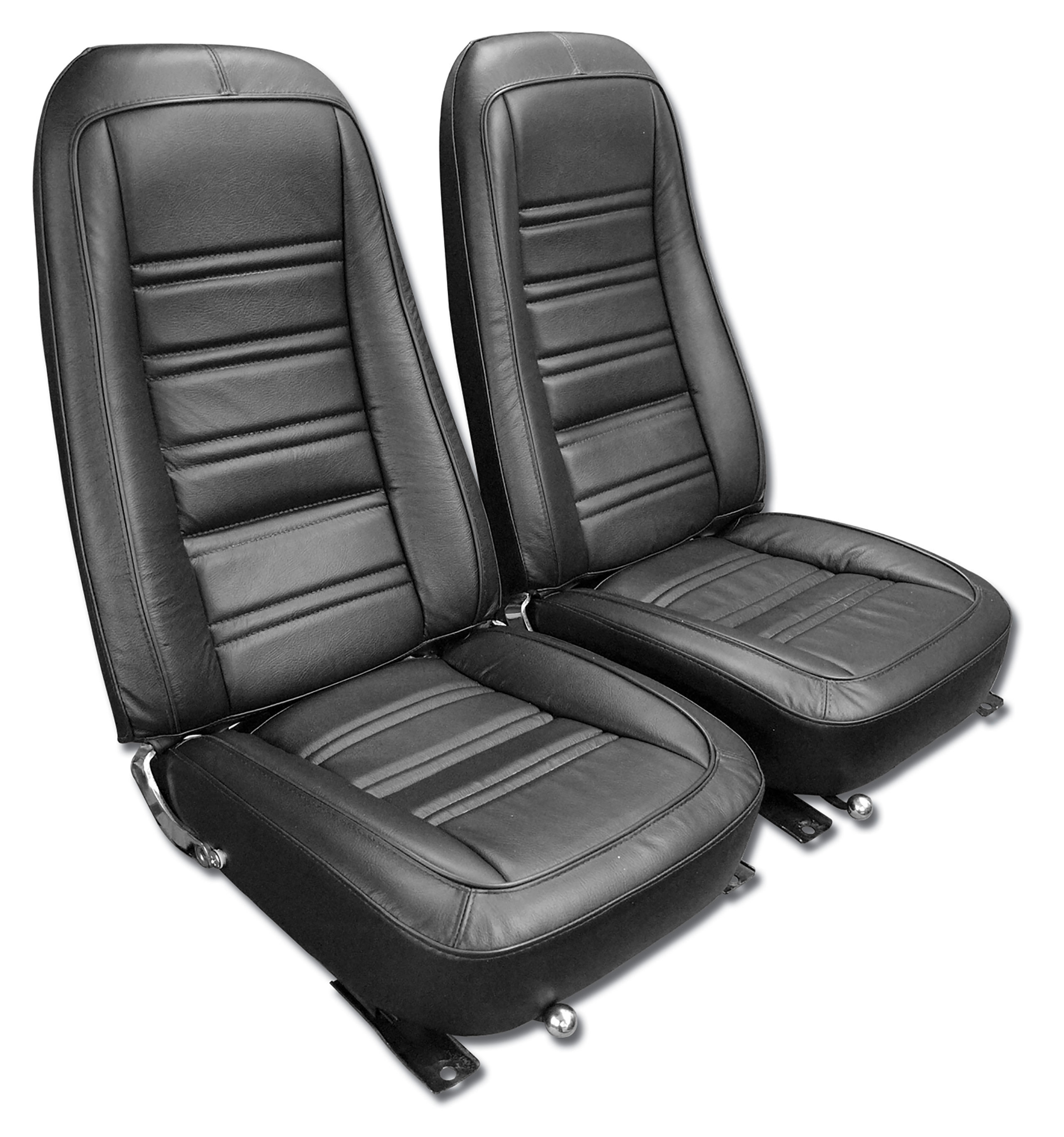 Mounted Seats Driver Black 100% Leather For 1976-1978 Corvette