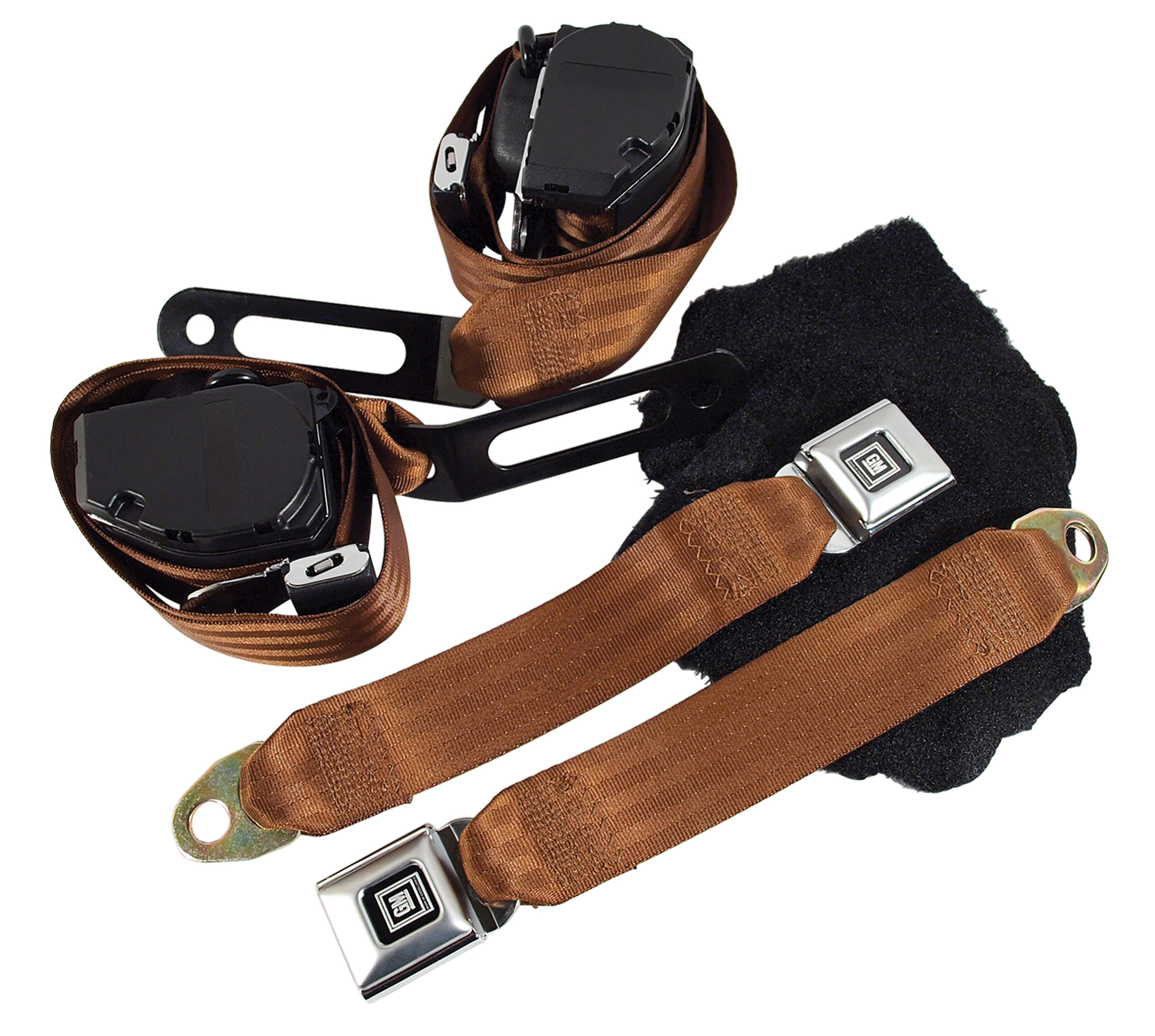 1984-1987 Corvette C4 Bronze Lap & Shoulder Seat Belts Single Retractor CA-51662 
