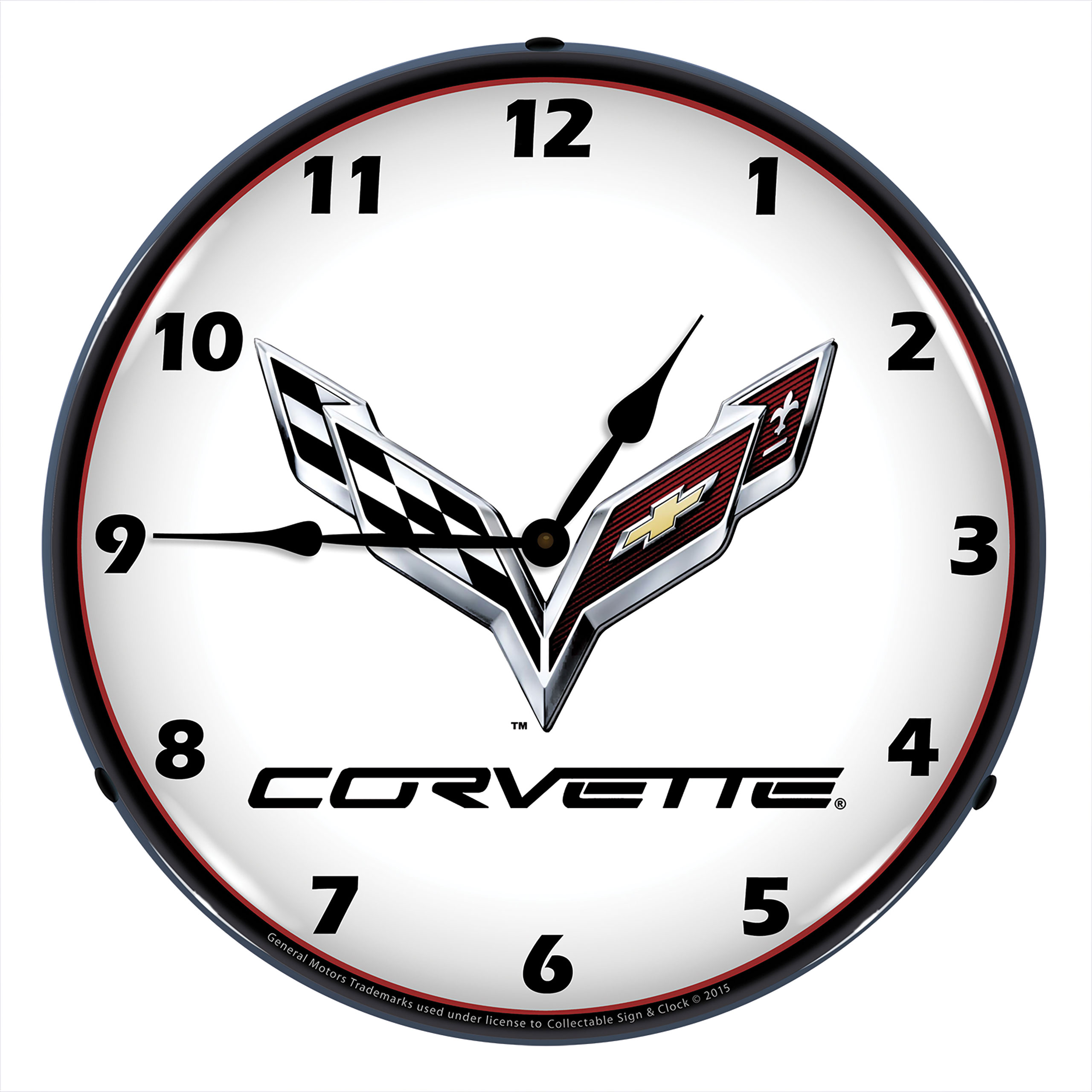 LED Clock W/C7 Logo For 2014-2019 Corvette
